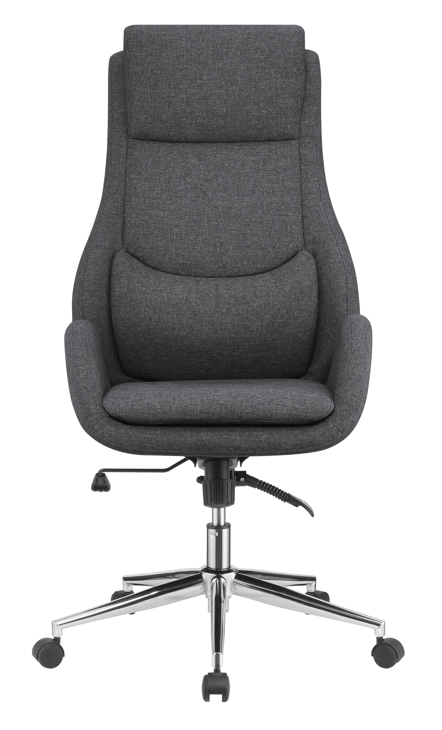 Cruz Upholstered Office Chair With Padded Seat Grey And Chrome-881150