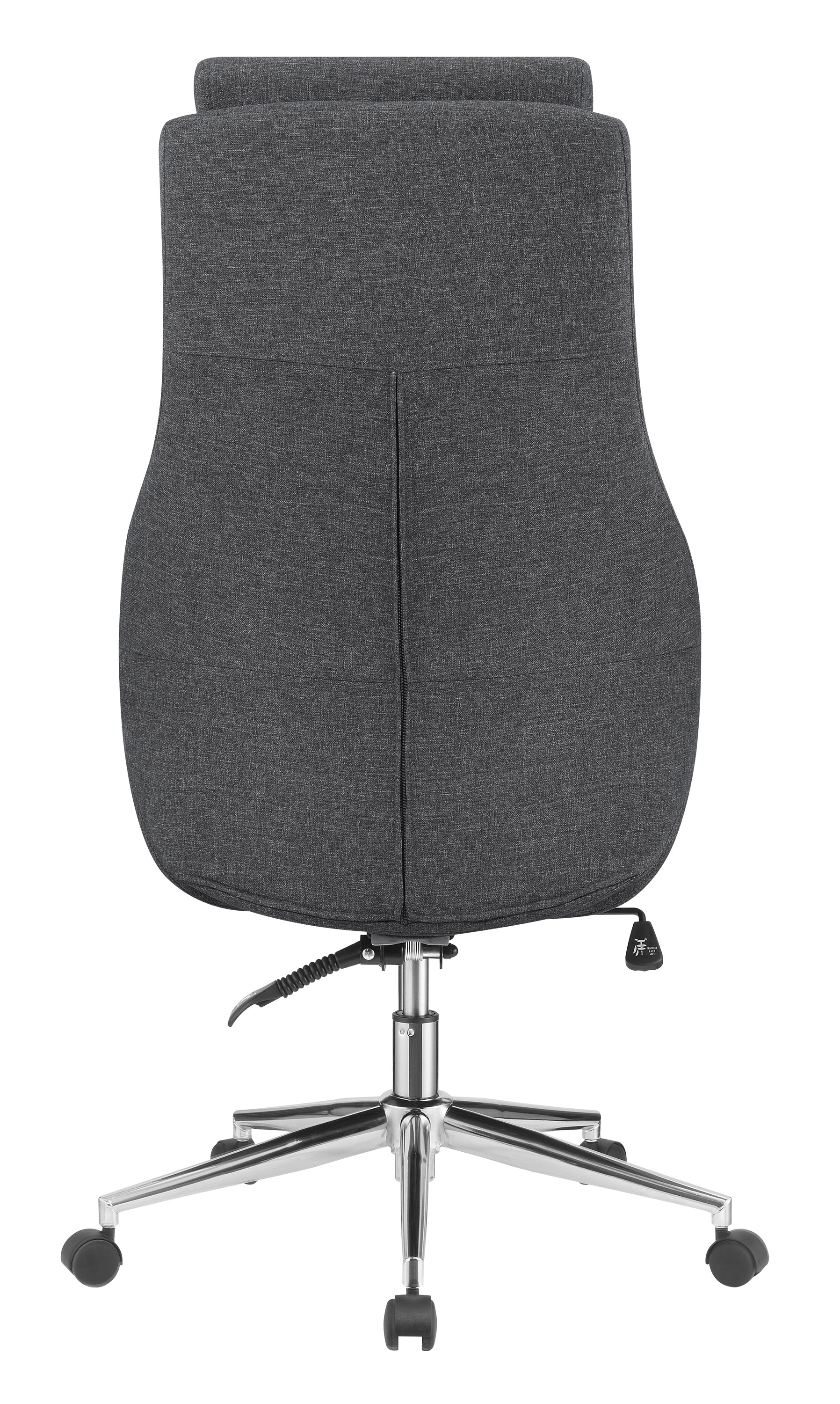 Cruz Upholstered Office Chair With Padded Seat Grey And Chrome-881150