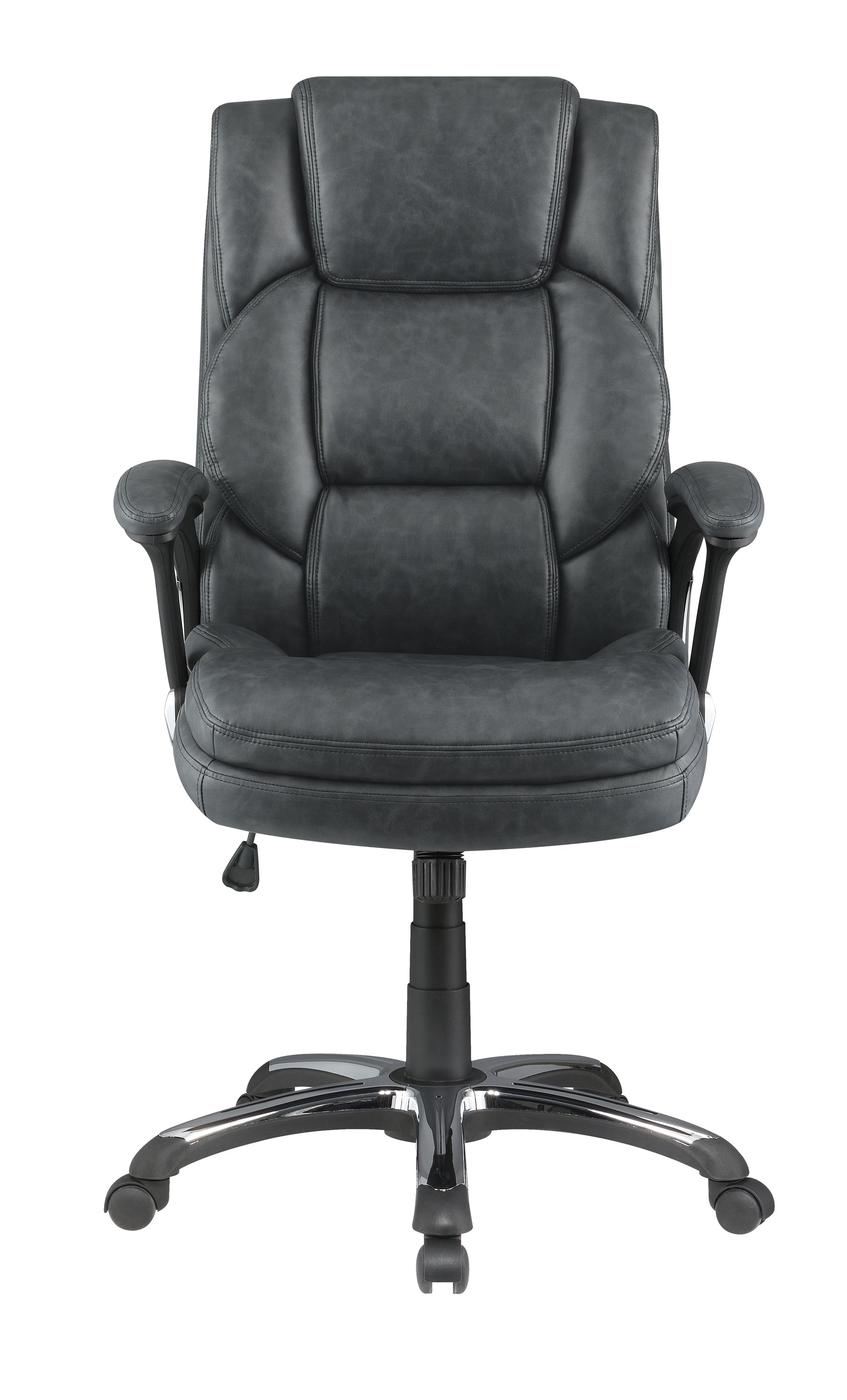 Nerris Adjustable Height Office Chair With Padded Arm Grey And Black-881183