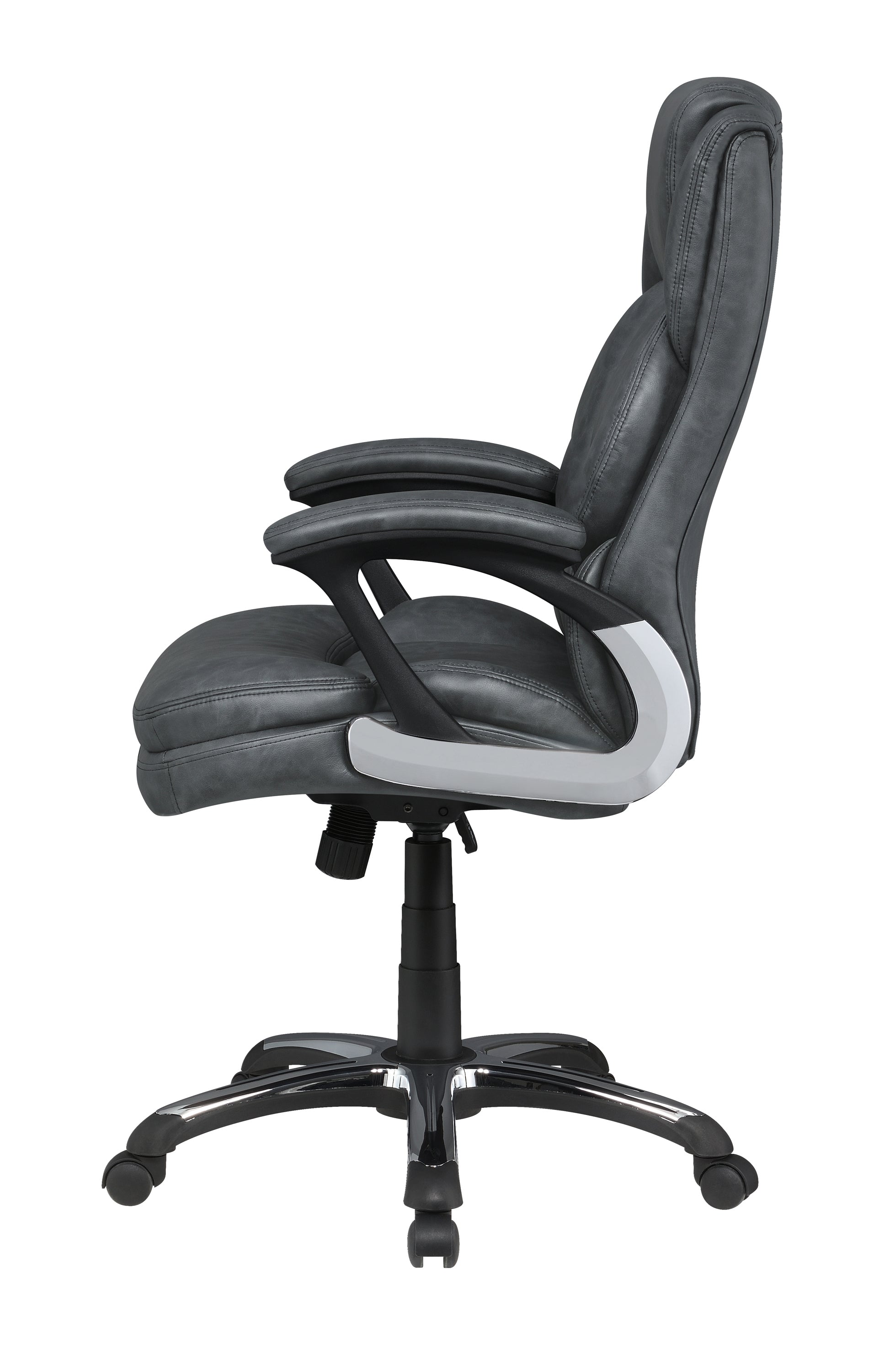 Nerris Adjustable Height Office Chair With Padded Arm Grey And Black-881183