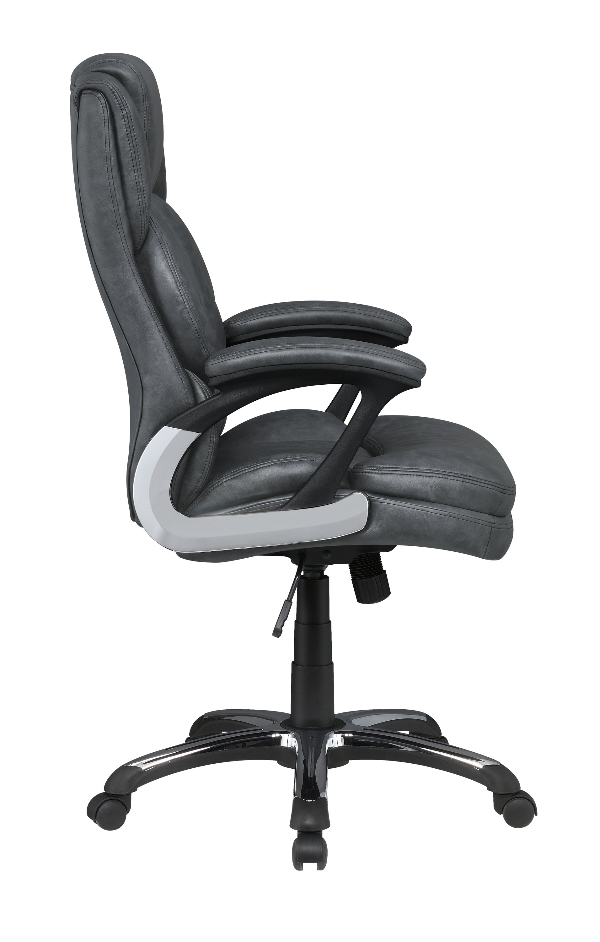 Nerris Adjustable Height Office Chair With Padded Arm Grey And Black-881183