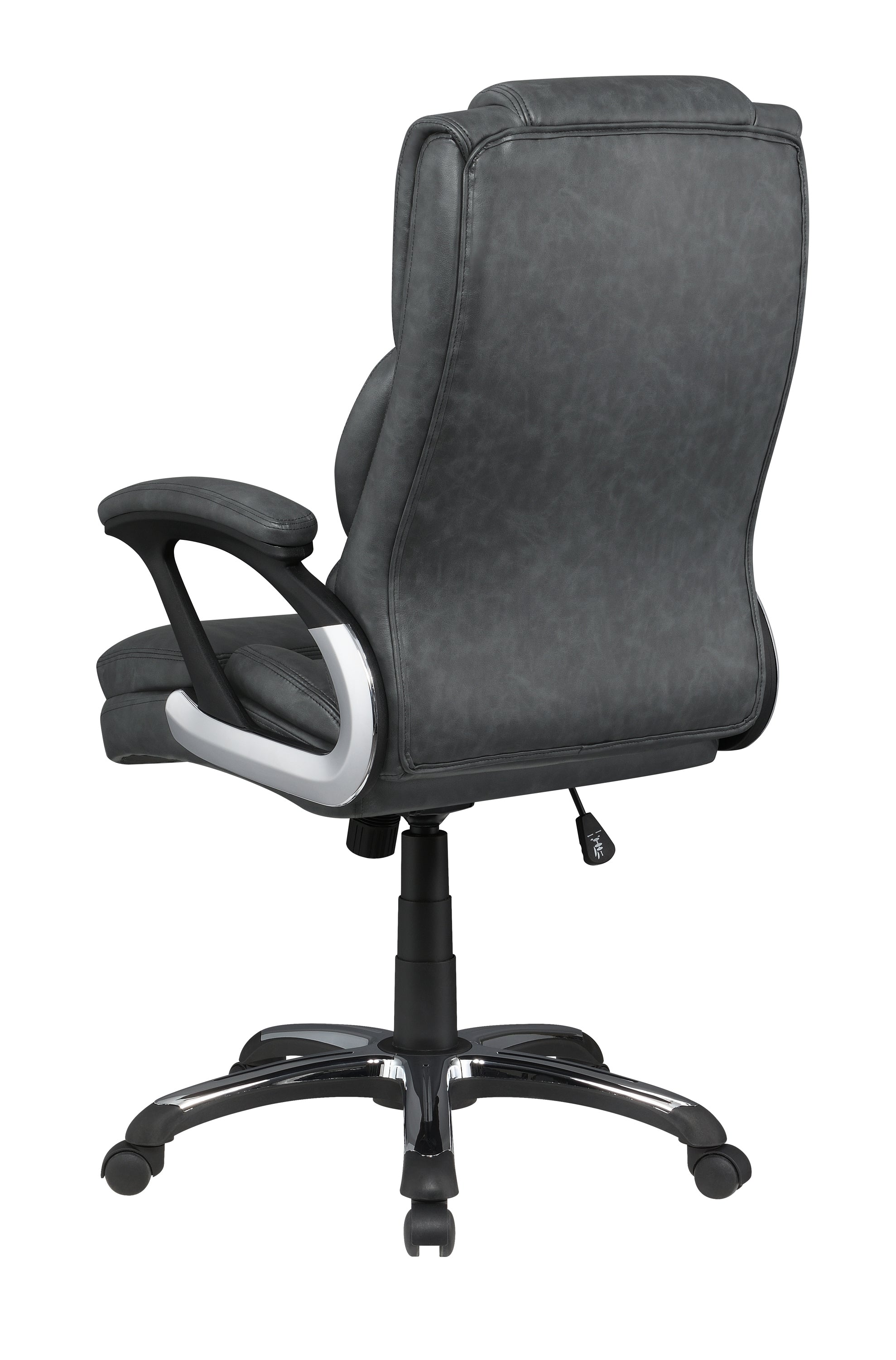 Nerris Adjustable Height Office Chair With Padded Arm Grey And Black-881183