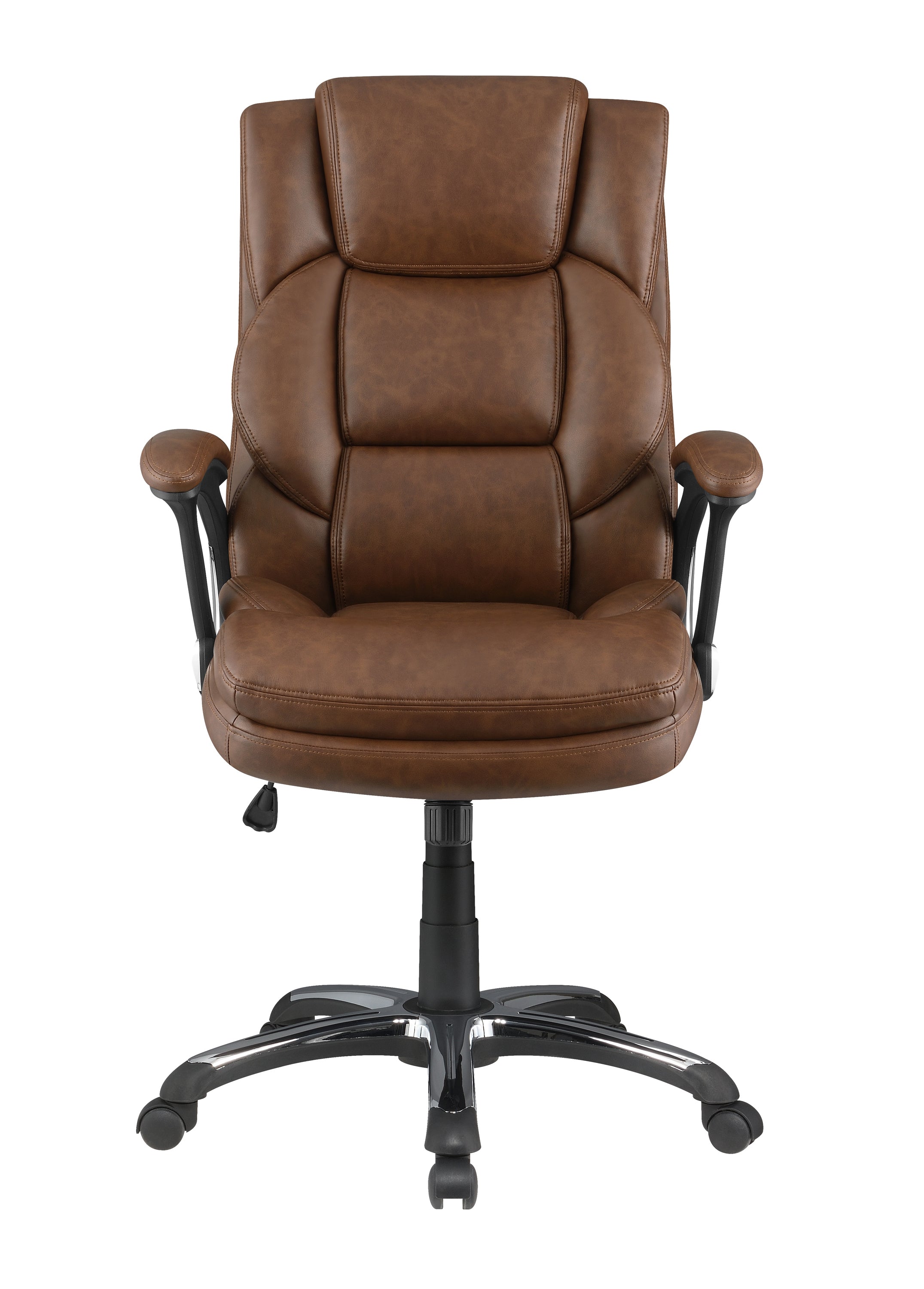 Nerris Adjustable Height Office Chair With Padded Arm Brown And Black-881184