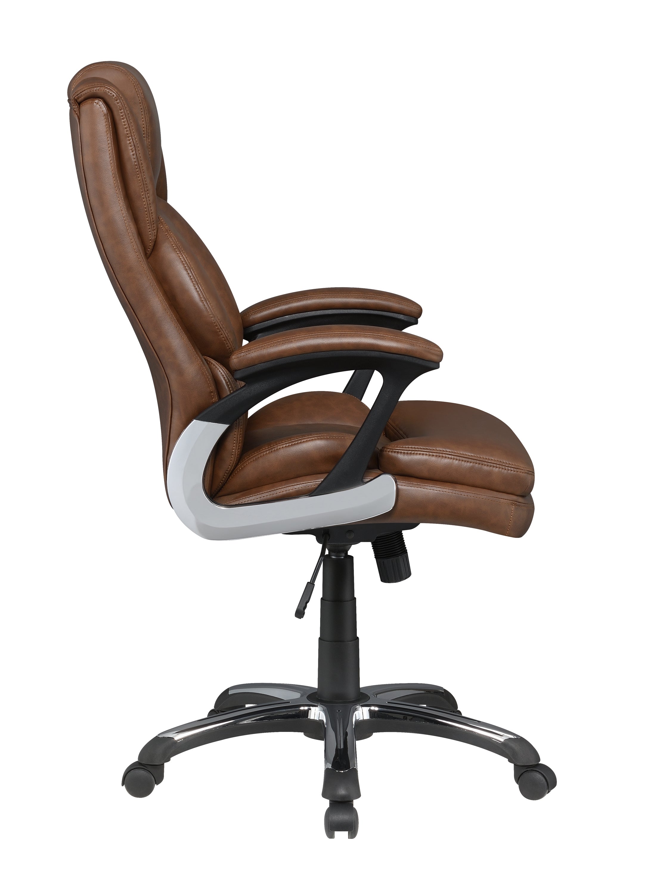 Nerris Adjustable Height Office Chair With Padded Arm Brown And Black-881184