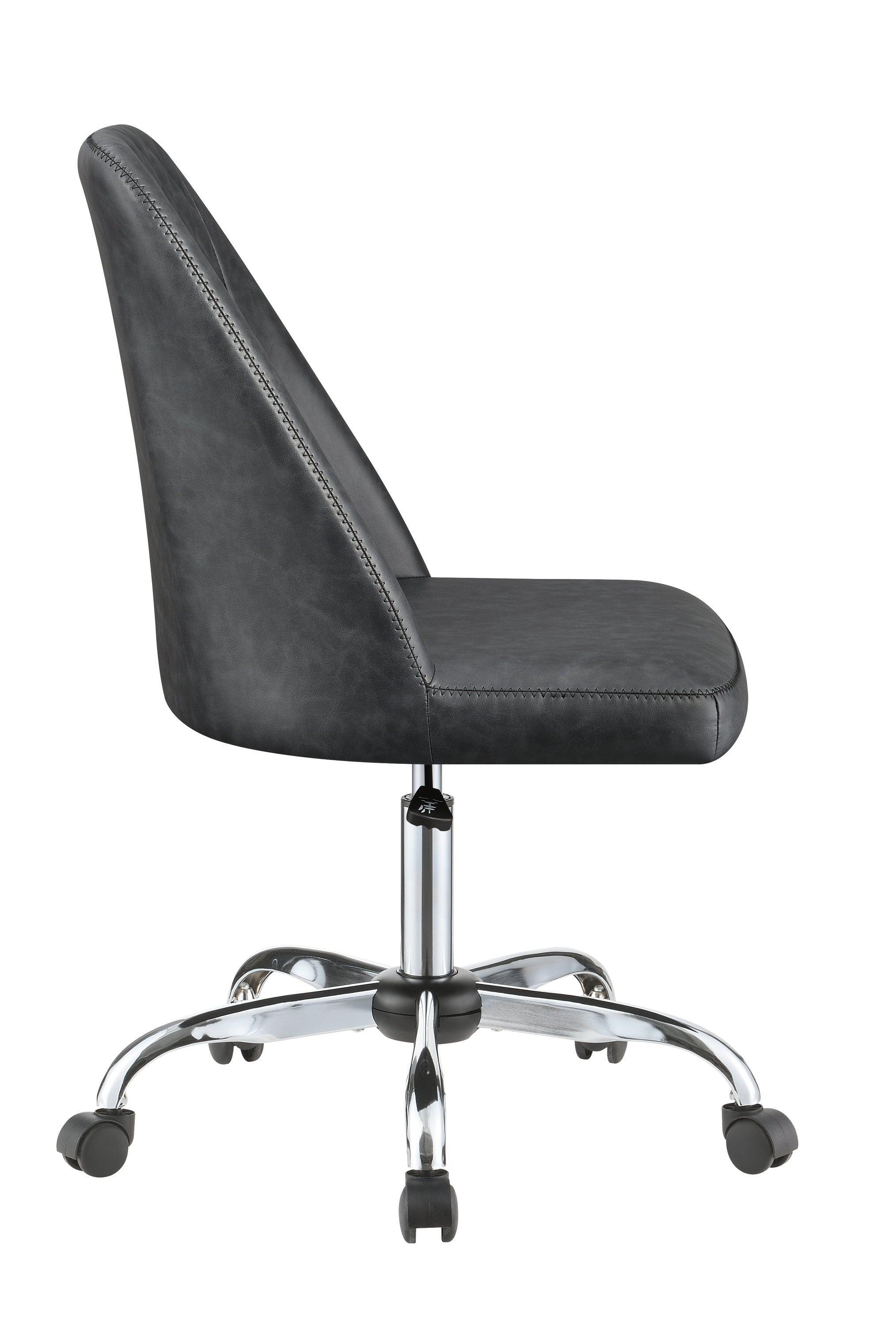 Althea Upholstered Tufted Back Office Chair Grey And Chrome-881196