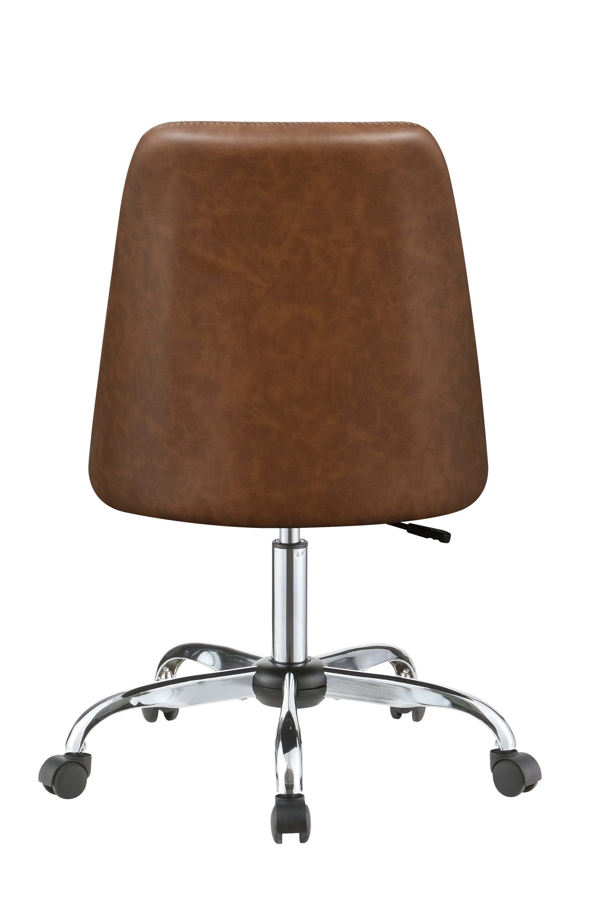 Althea Upholstered Tufted Back Office Chair Brown And Chrome-881197