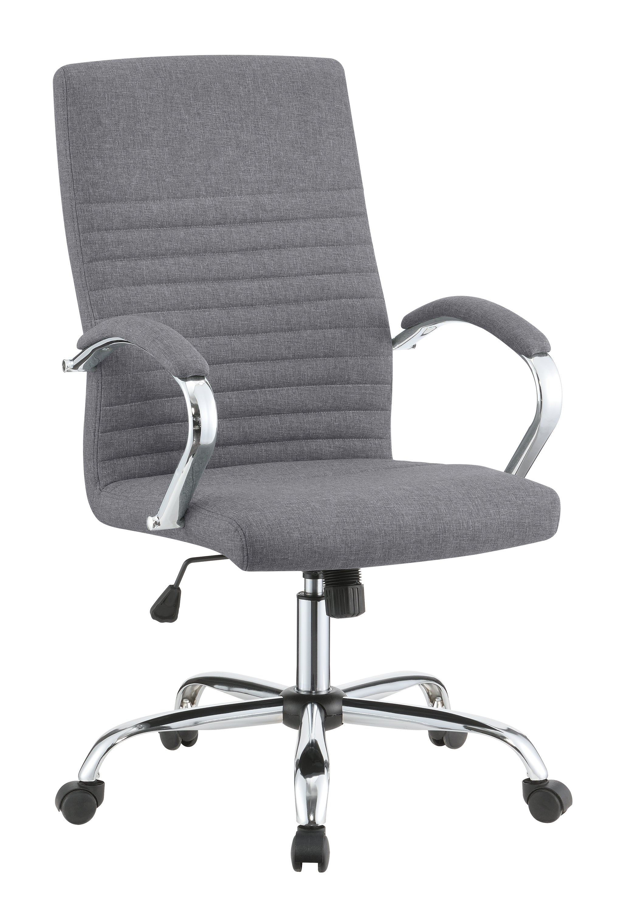 Abisko Upholstered Office Chair With Casters Grey And Chrome-881217