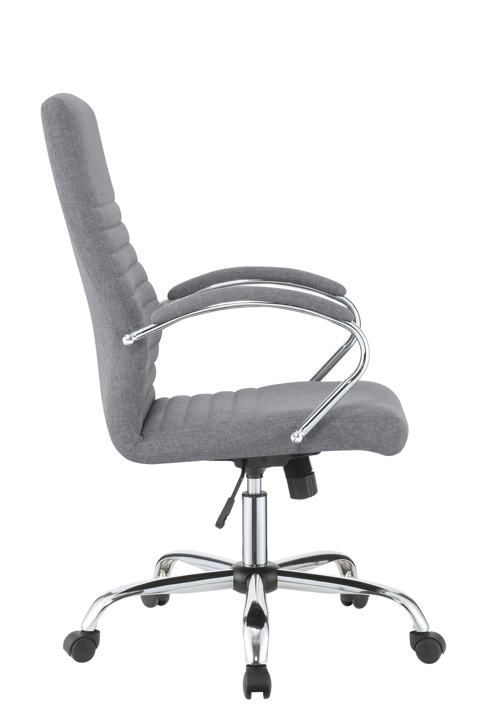 Abisko Upholstered Office Chair With Casters Grey And Chrome-881217