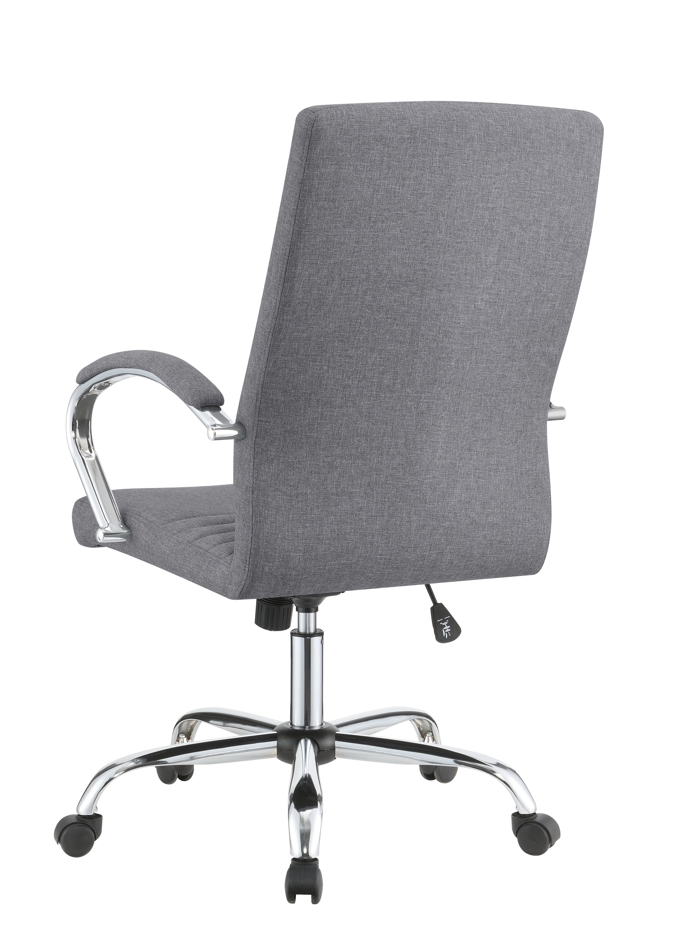 Abisko Upholstered Office Chair With Casters Grey And Chrome-881217