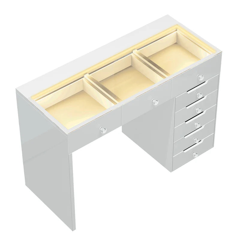 Diana Vanity Desk - 8 Storage Drawers VNT-Diana-8-WHT