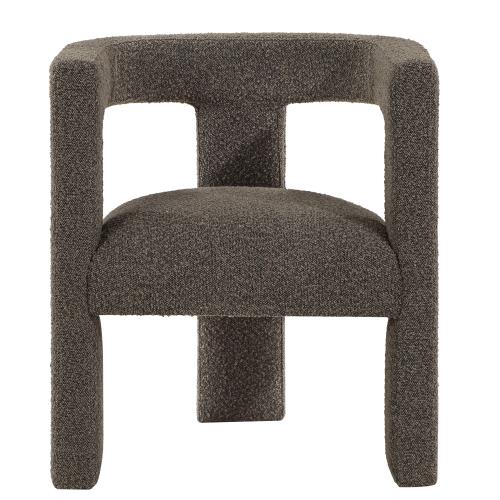 Petra Boucle Upholstered Accent Side Chair Chocolate Brown-902880