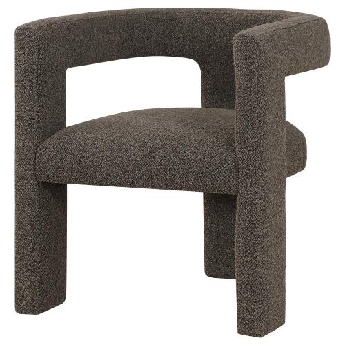 Petra Boucle Upholstered Accent Side Chair Chocolate Brown-902880