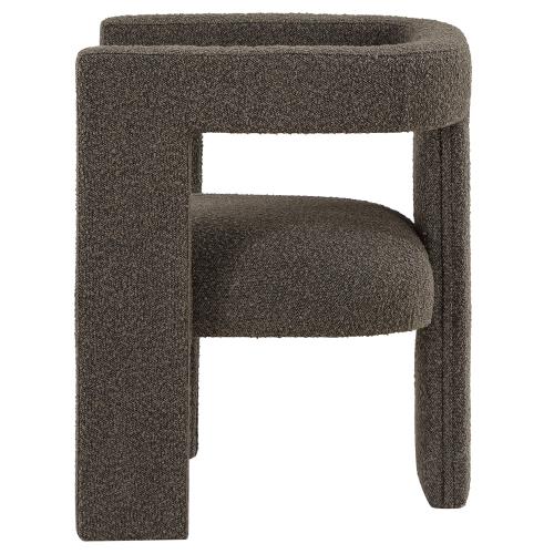 Petra Boucle Upholstered Accent Side Chair Chocolate Brown-902880