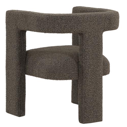 Petra Boucle Upholstered Accent Side Chair Chocolate Brown-902880