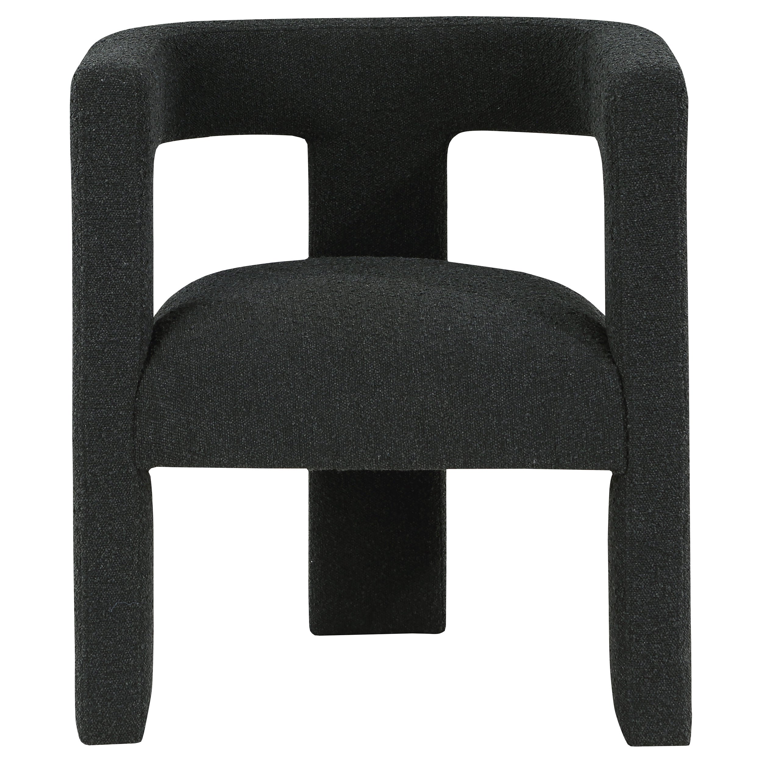 Petra Boucle Upholstered Accent Side Chair Black -902882