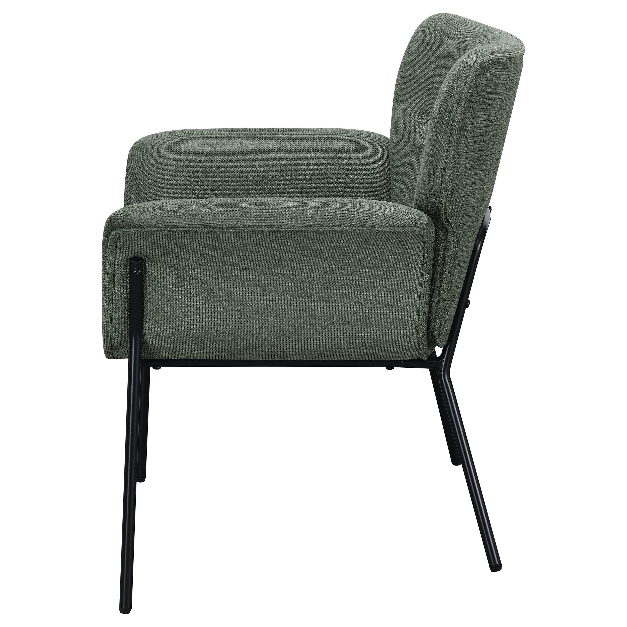 Davina Upholstered Flared Arms Accent Chair Ivy-905613