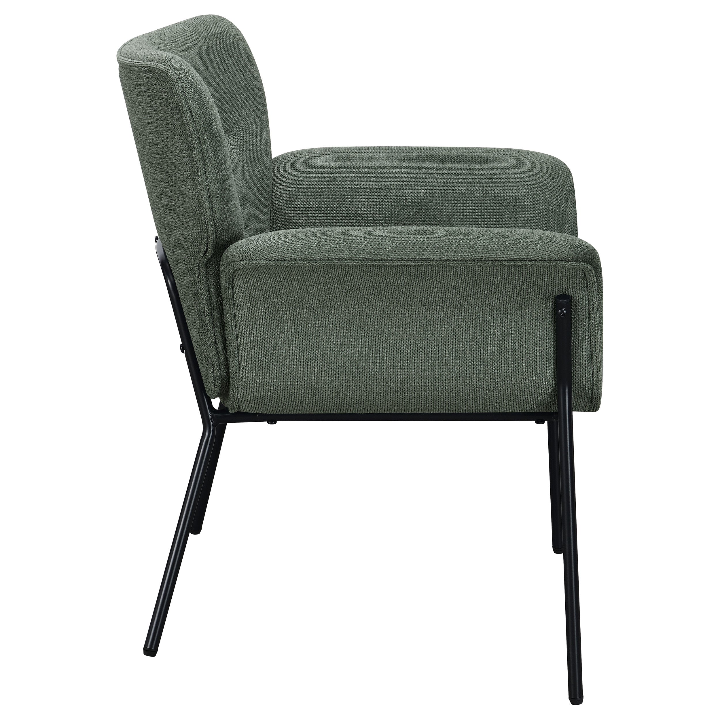 Davina Upholstered Flared Arms Accent Chair Ivy-905613