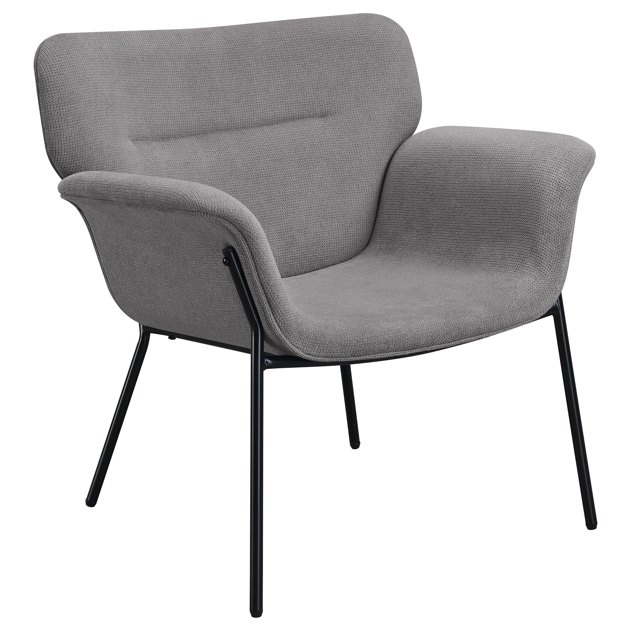 Davina Upholstered Flared Arms Accent Chair Ash Grey-905614