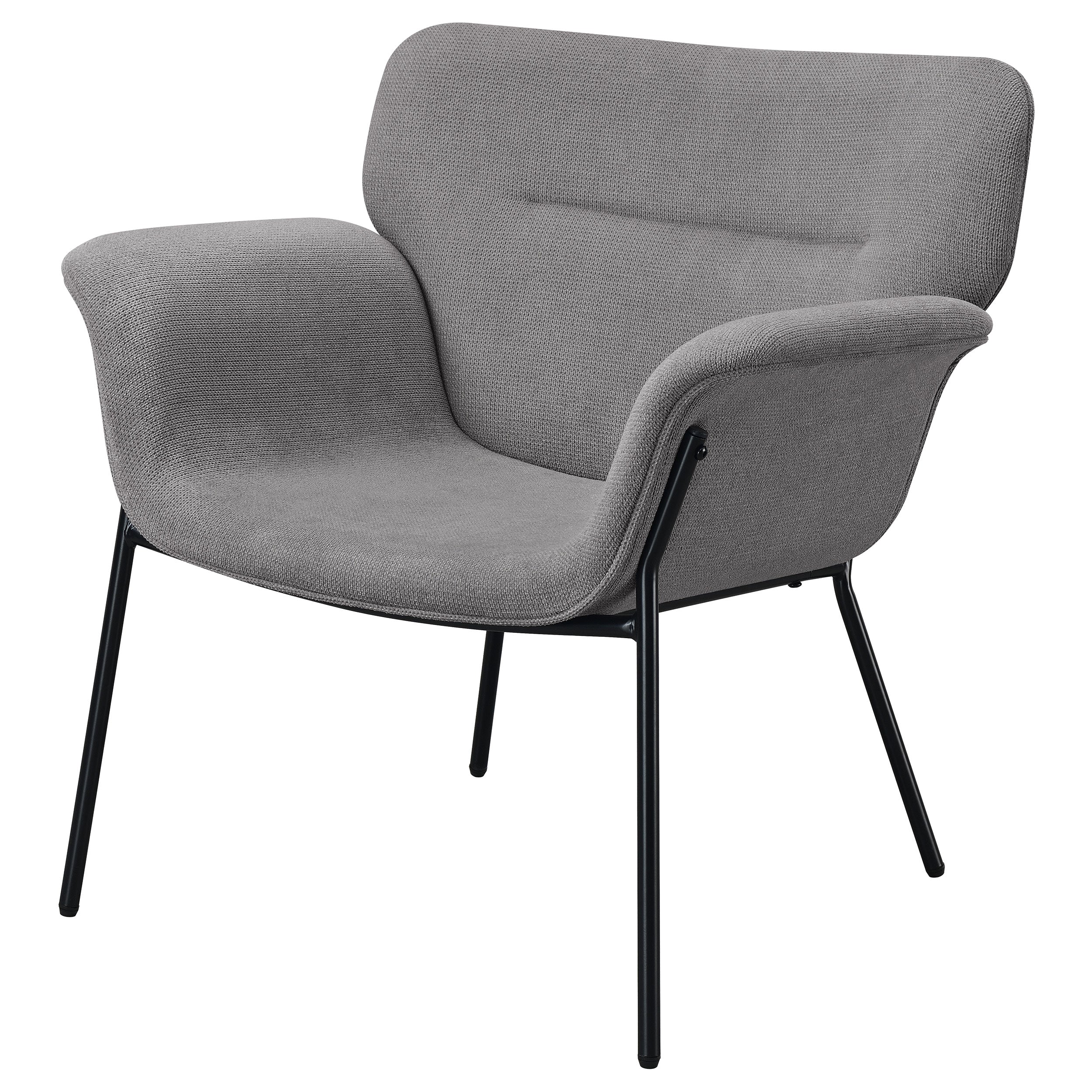 Davina Upholstered Flared Arms Accent Chair Ash Grey-905614