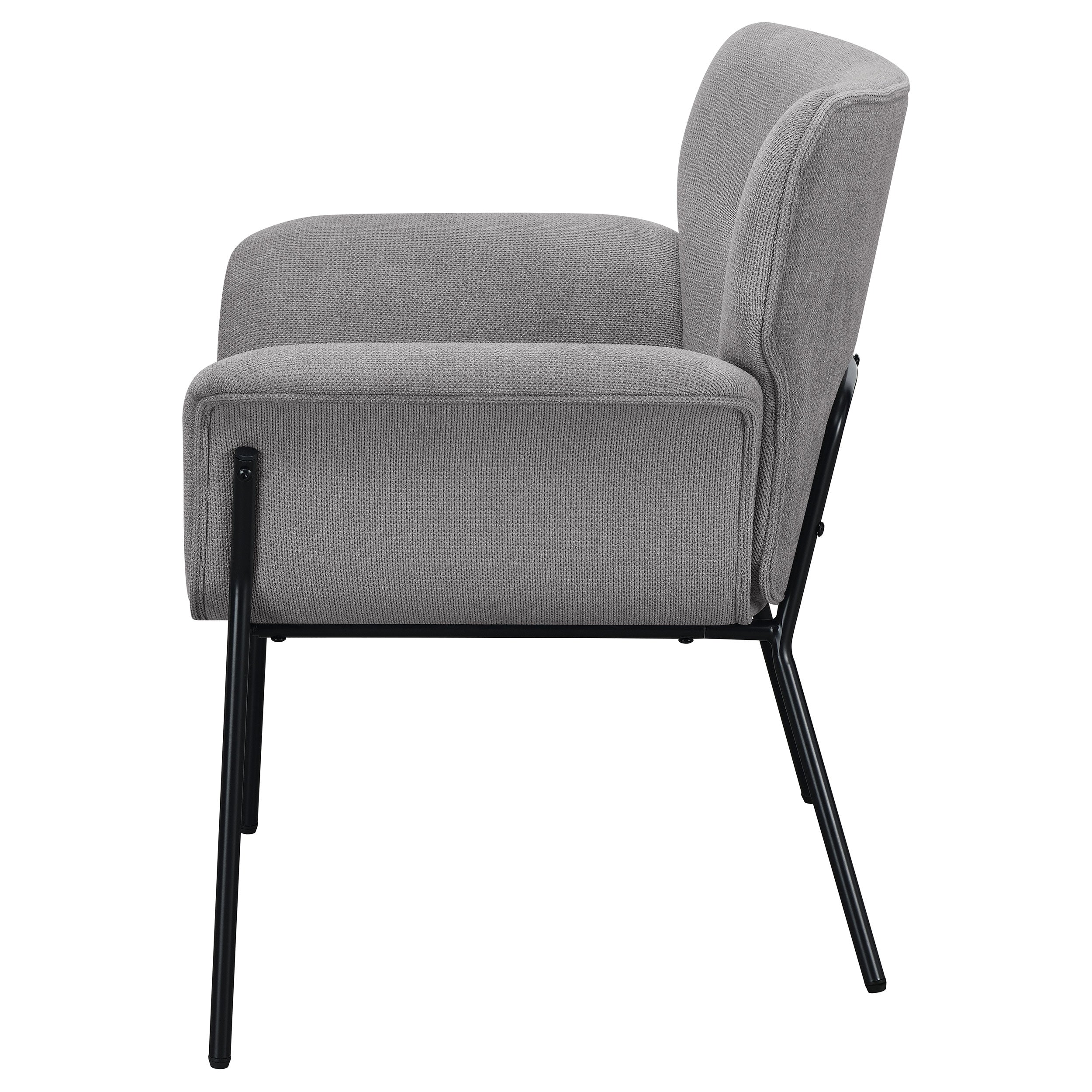 Davina Upholstered Flared Arms Accent Chair Ash Grey-905614