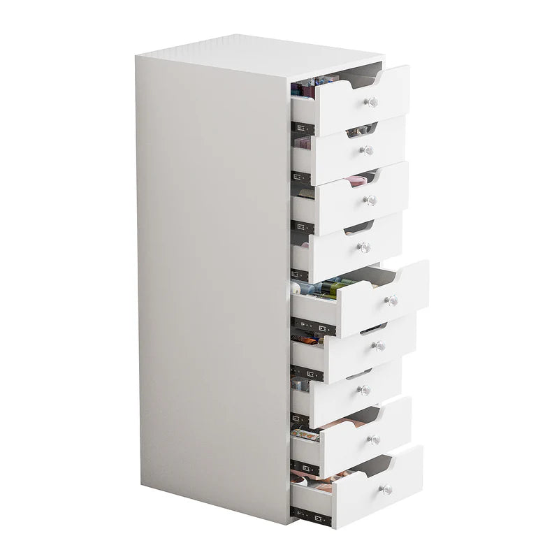 9-Drawer Makeup Vanity Storage Unit  VNT-9DRAWER-WHT