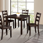 Lubbock 5-Piece Dining Table Set - Espresso