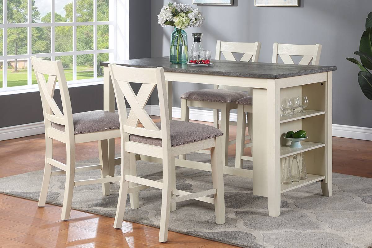 5 pc Counter Height Dining Table-F2595