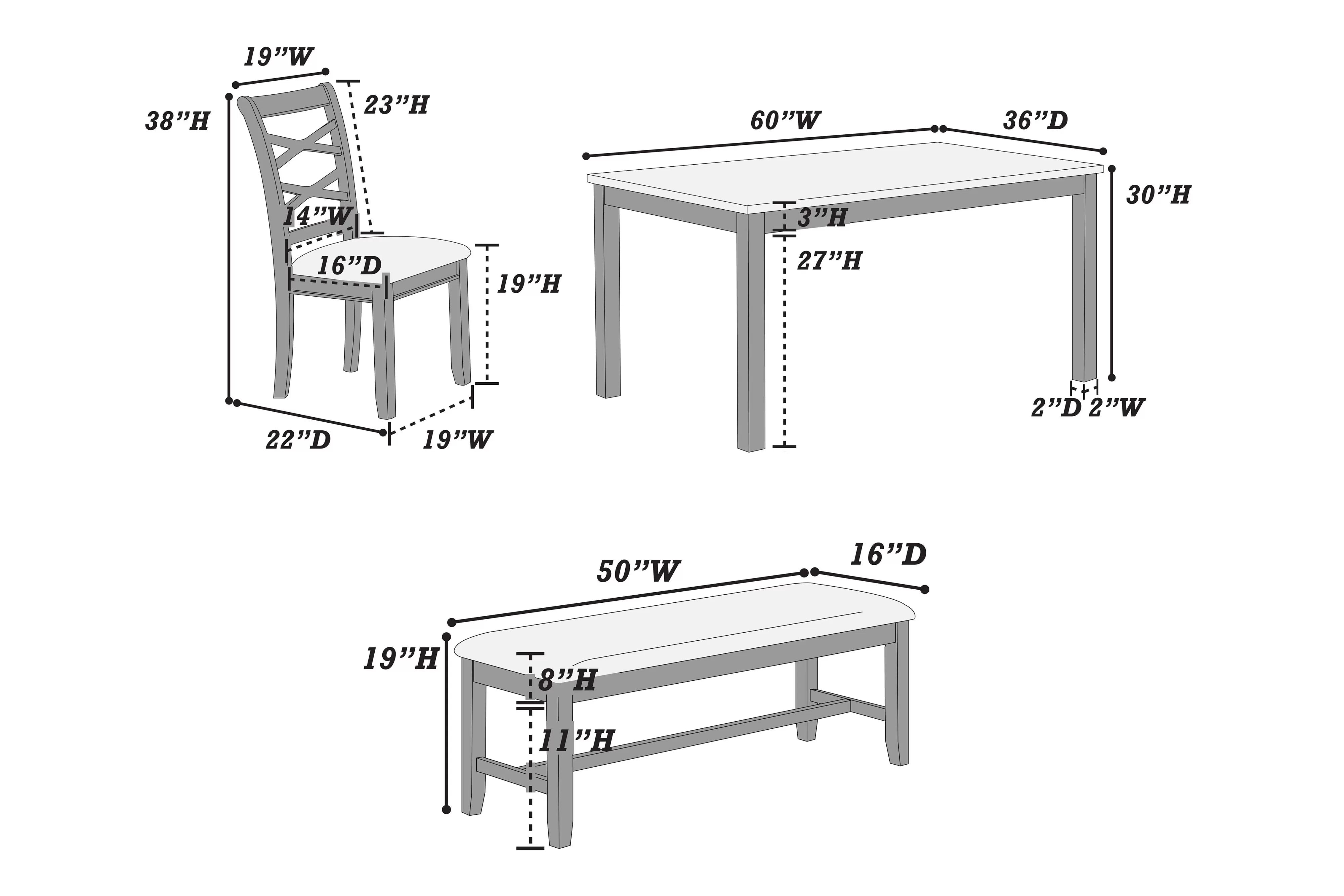 6-Pcs Dining Set || F2623 / F2637