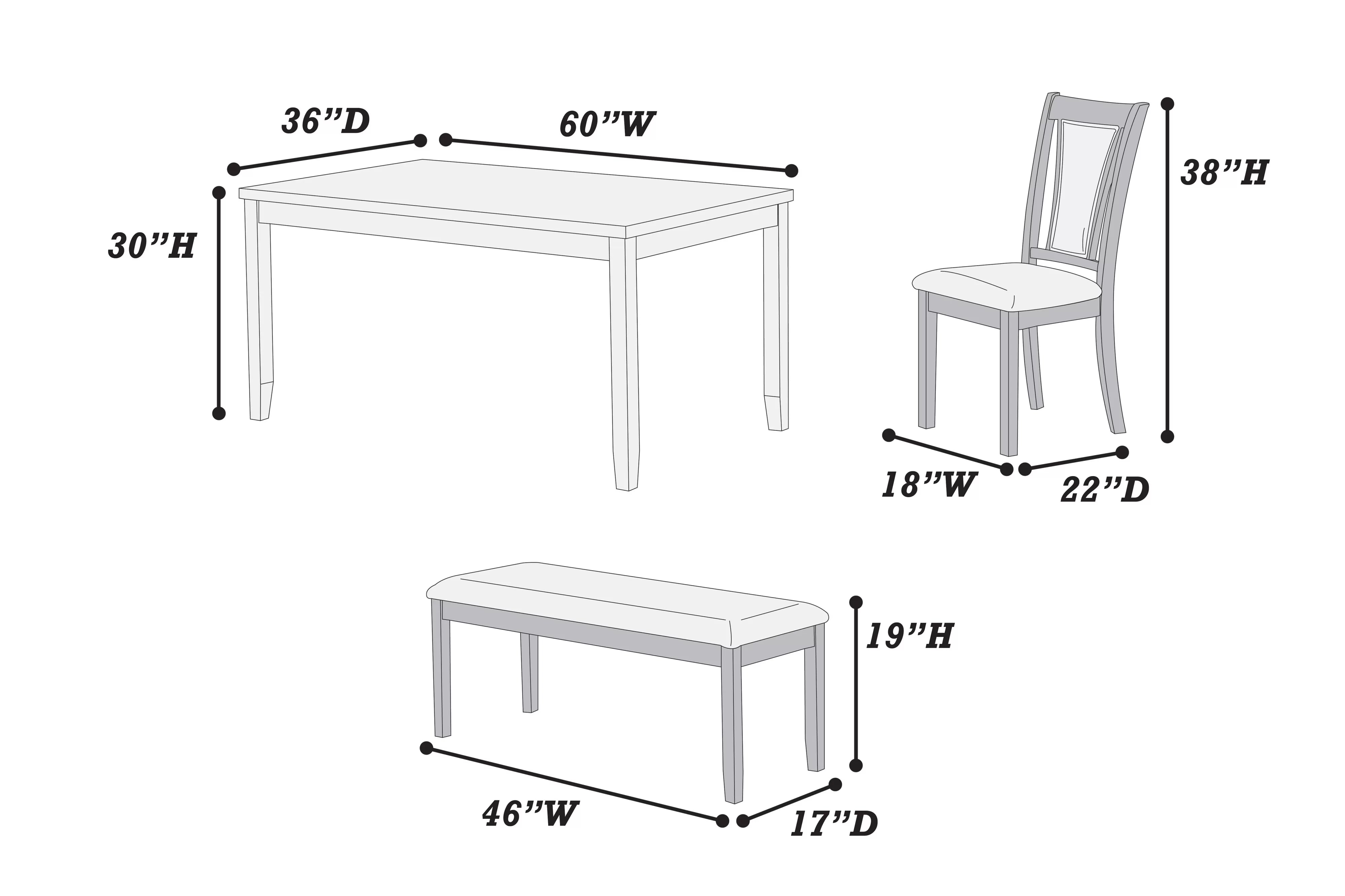 6-Pcs Dining Set || F2635