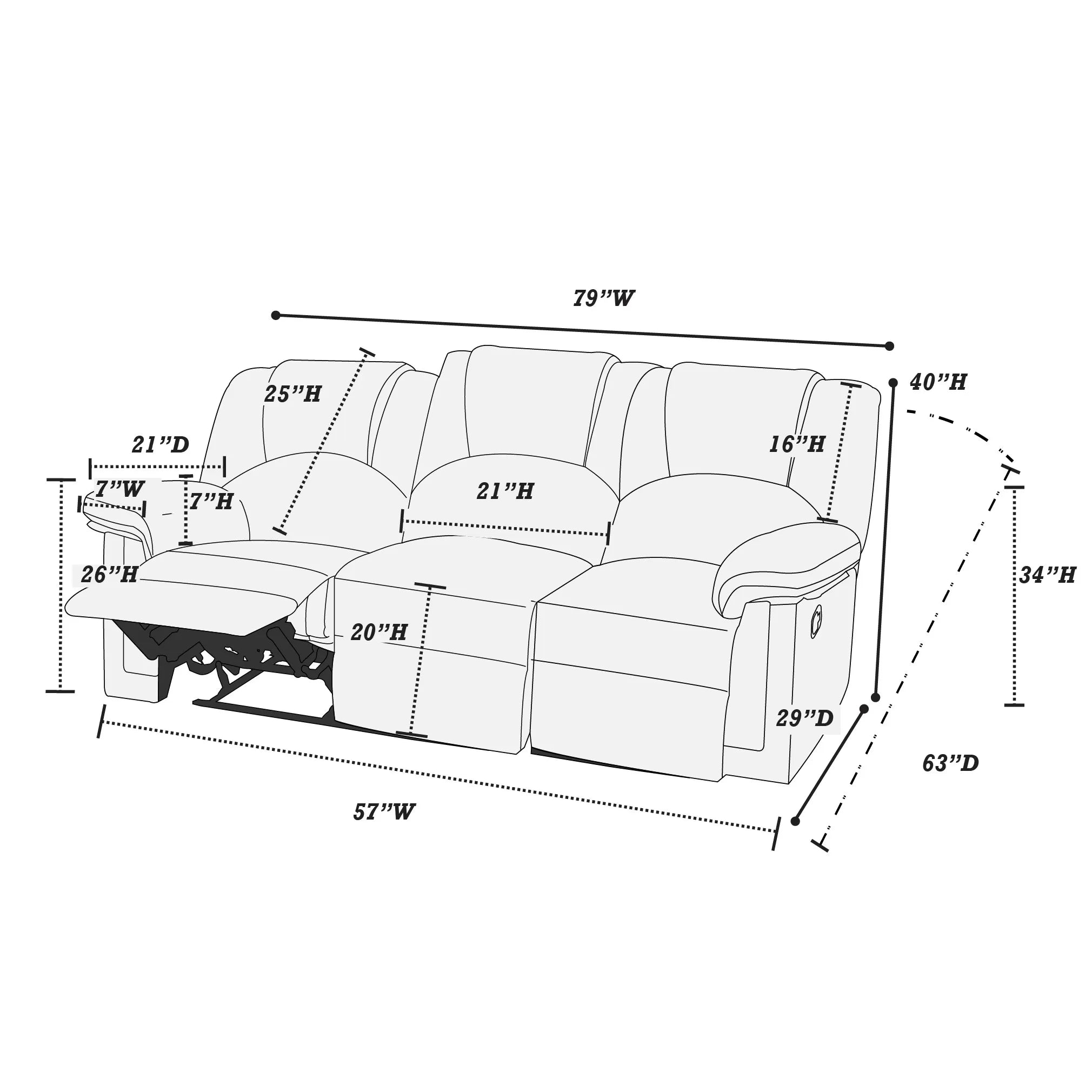 Motion Sofa ||  F6672 / F6675