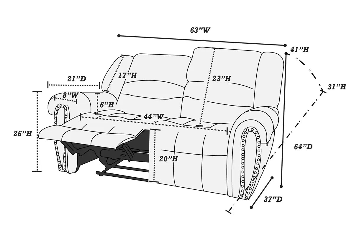 Motion Loveseat ||  F6749/ F6753