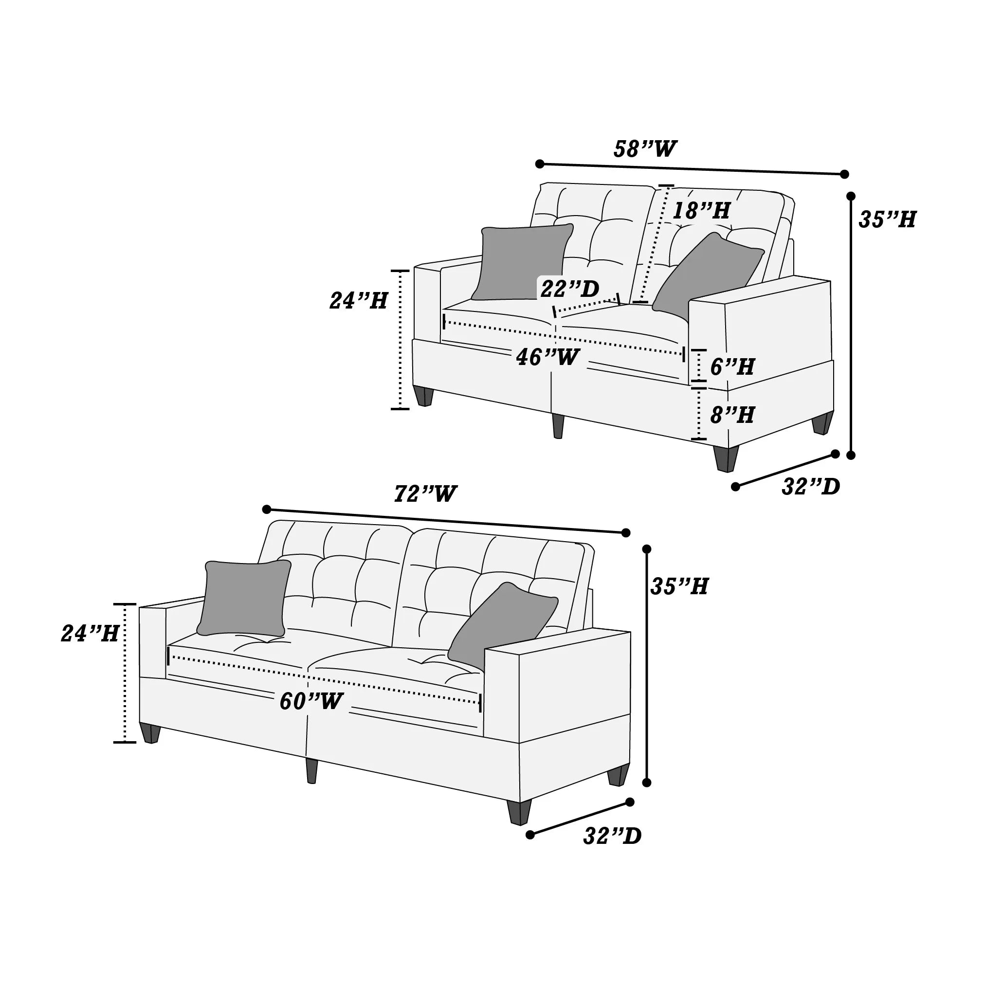 2-Piece Sofa Set || F6903