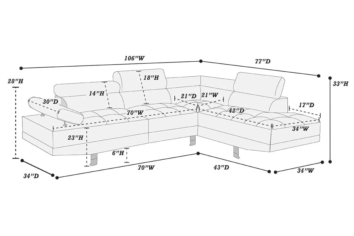 2-Piece Sectional Sofa Set || F7310 / F7320 / F7569
