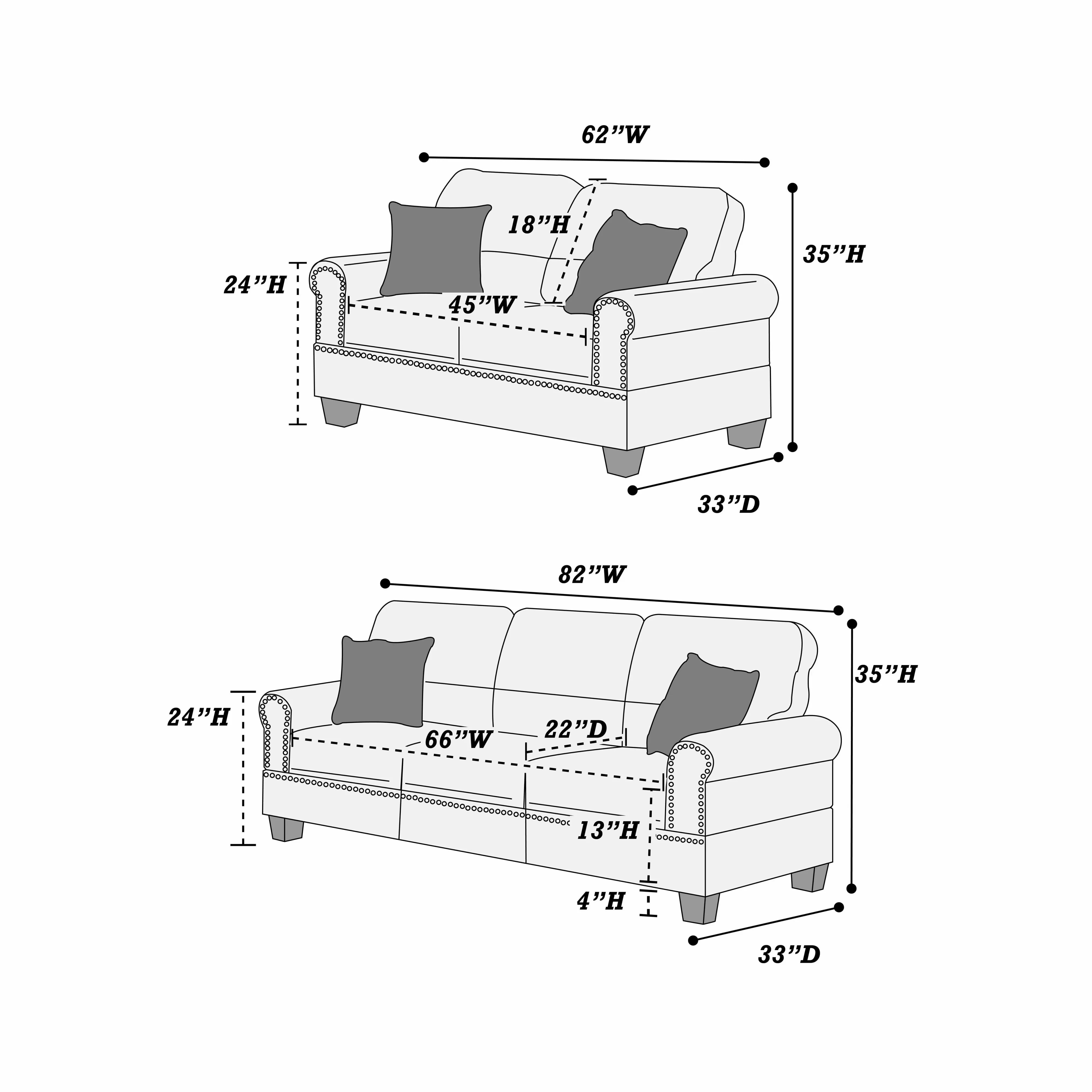 2-Piece Sofa Set || F7877 / F7878/ F7879