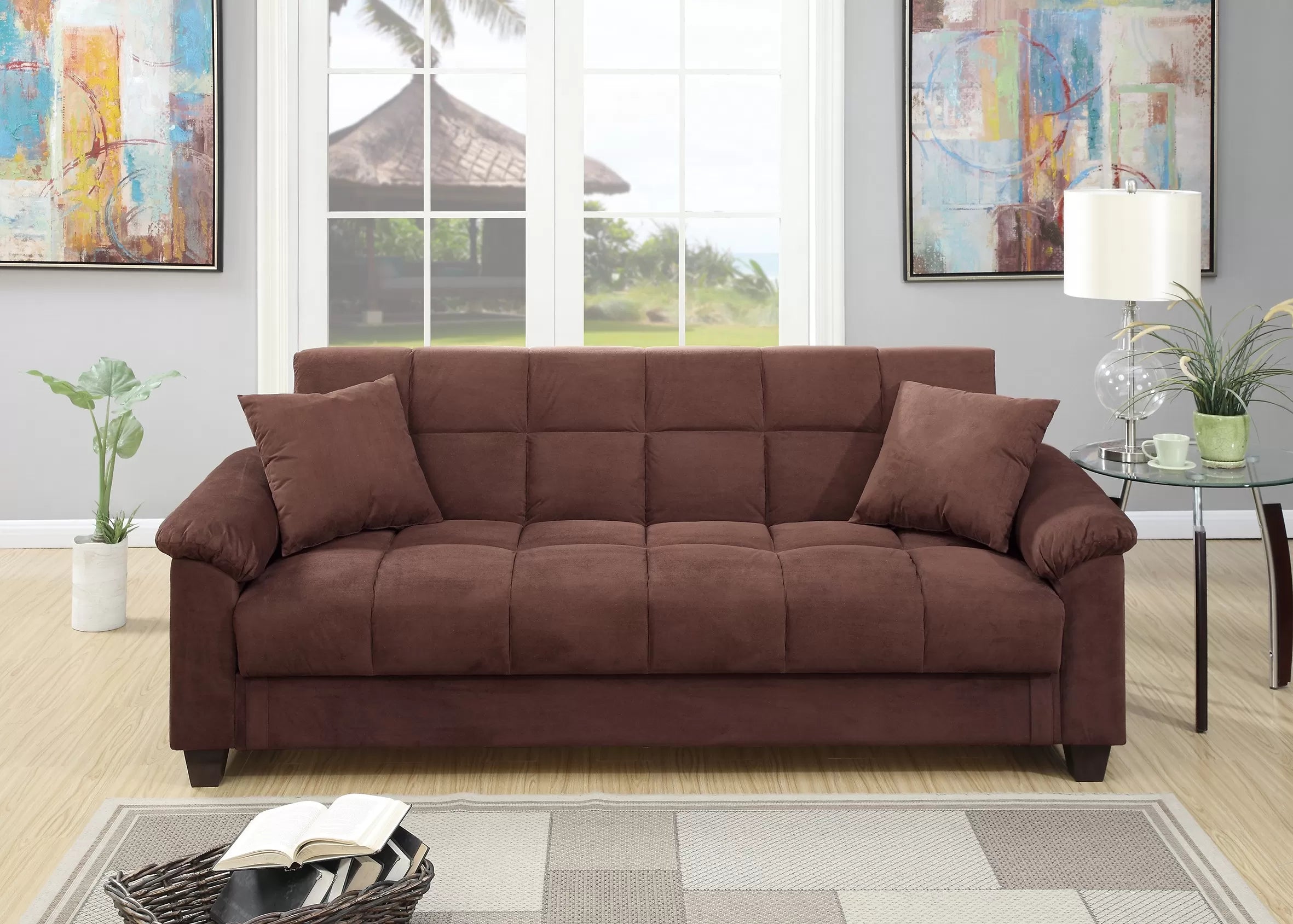 Convertible Sofa with 2 Accent Pillows || F7888 / F7889 / F8500