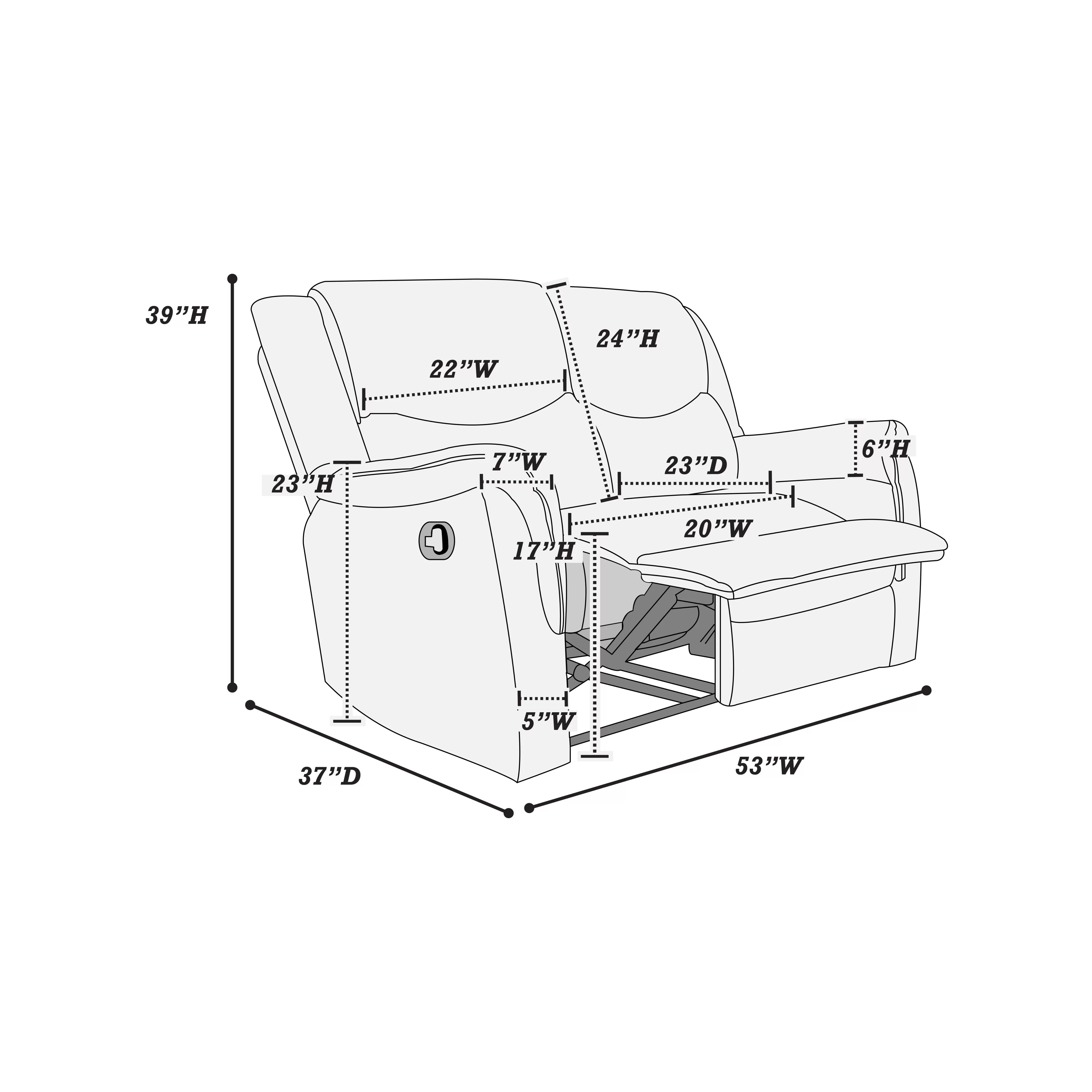 Recliner Loveseat ||  F8108  / F8112