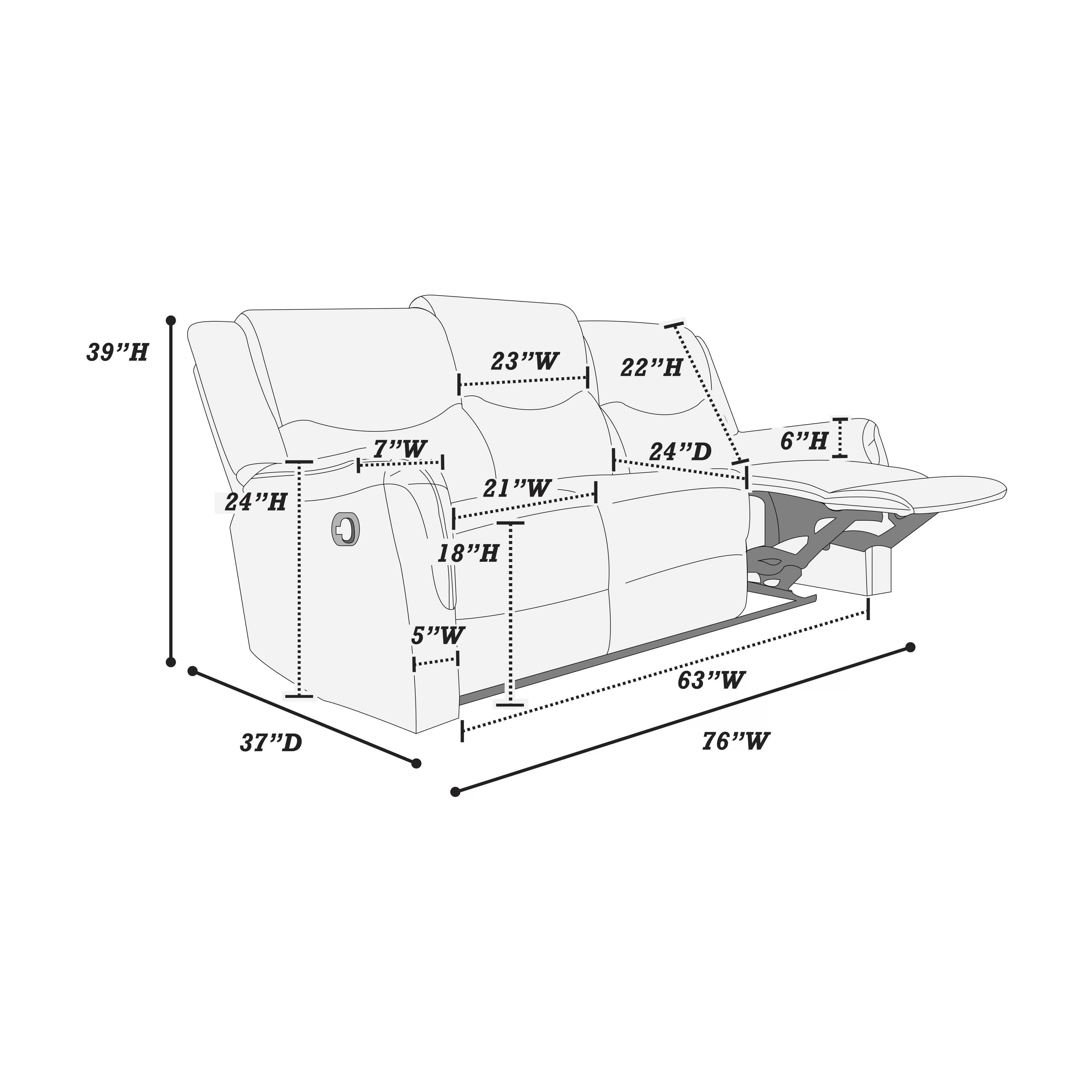 Recliner Sofa ||  F8109 / F8113