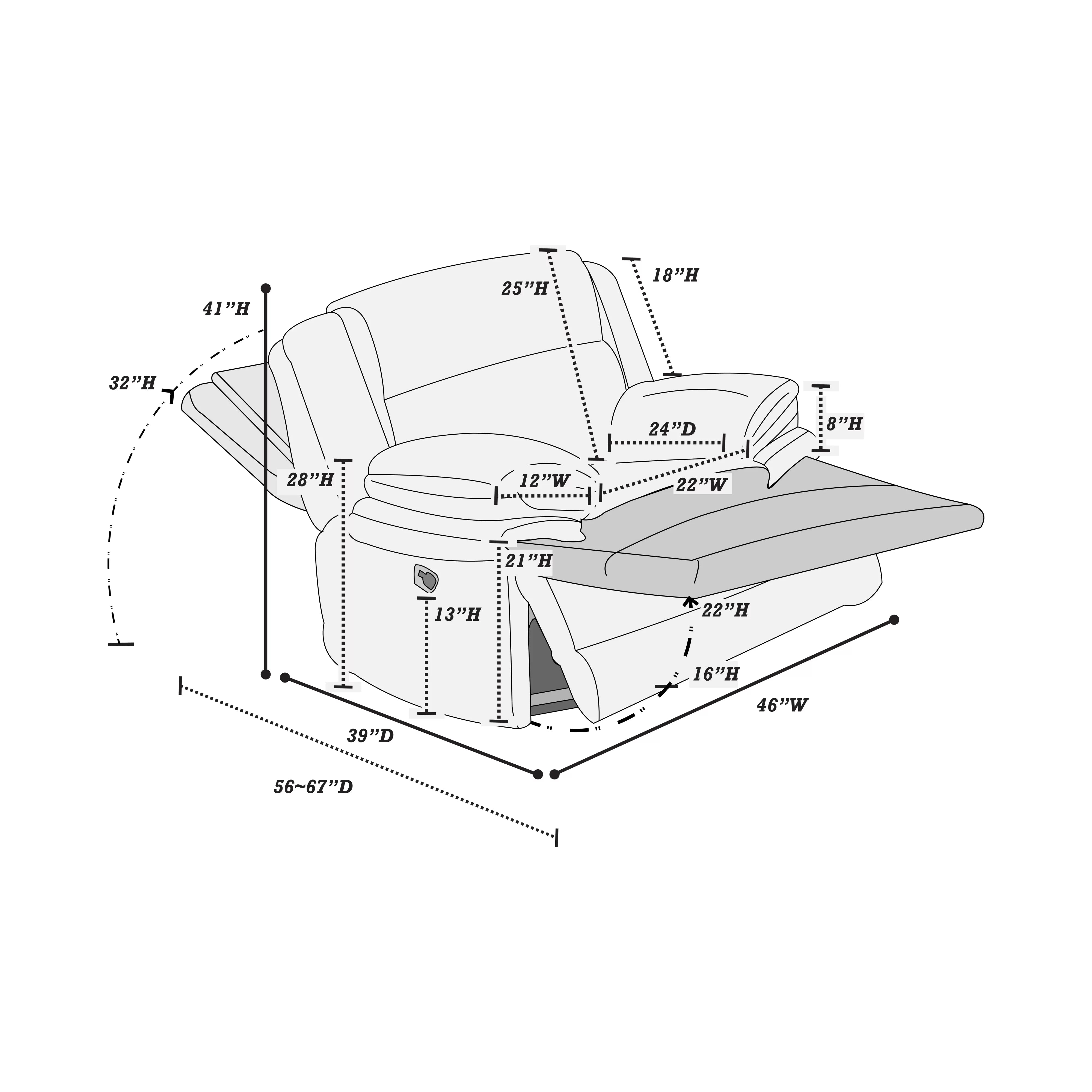 Glider Recliner || F8134 / F8141