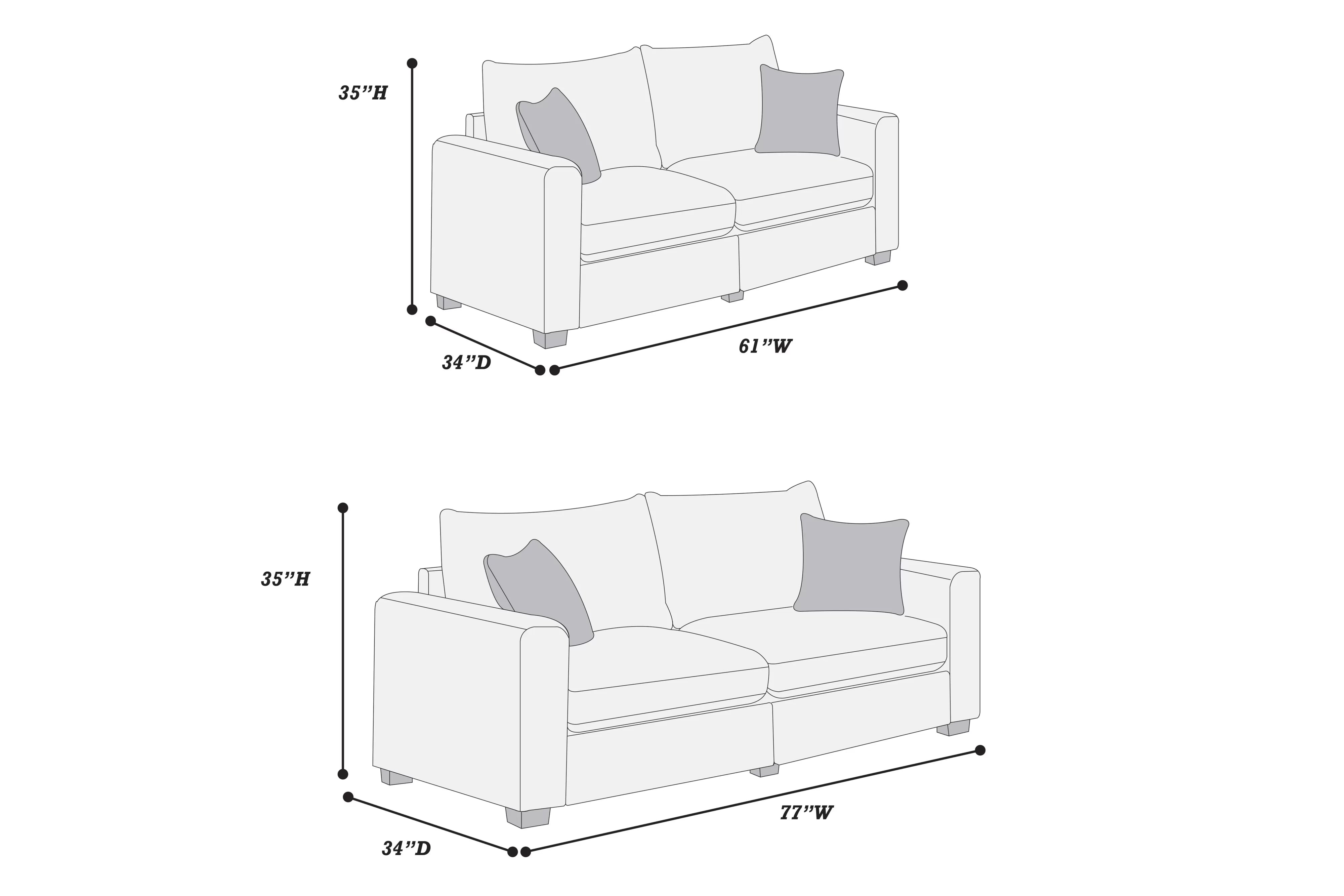 2-Piece Sofa Set || F8313 / F8314