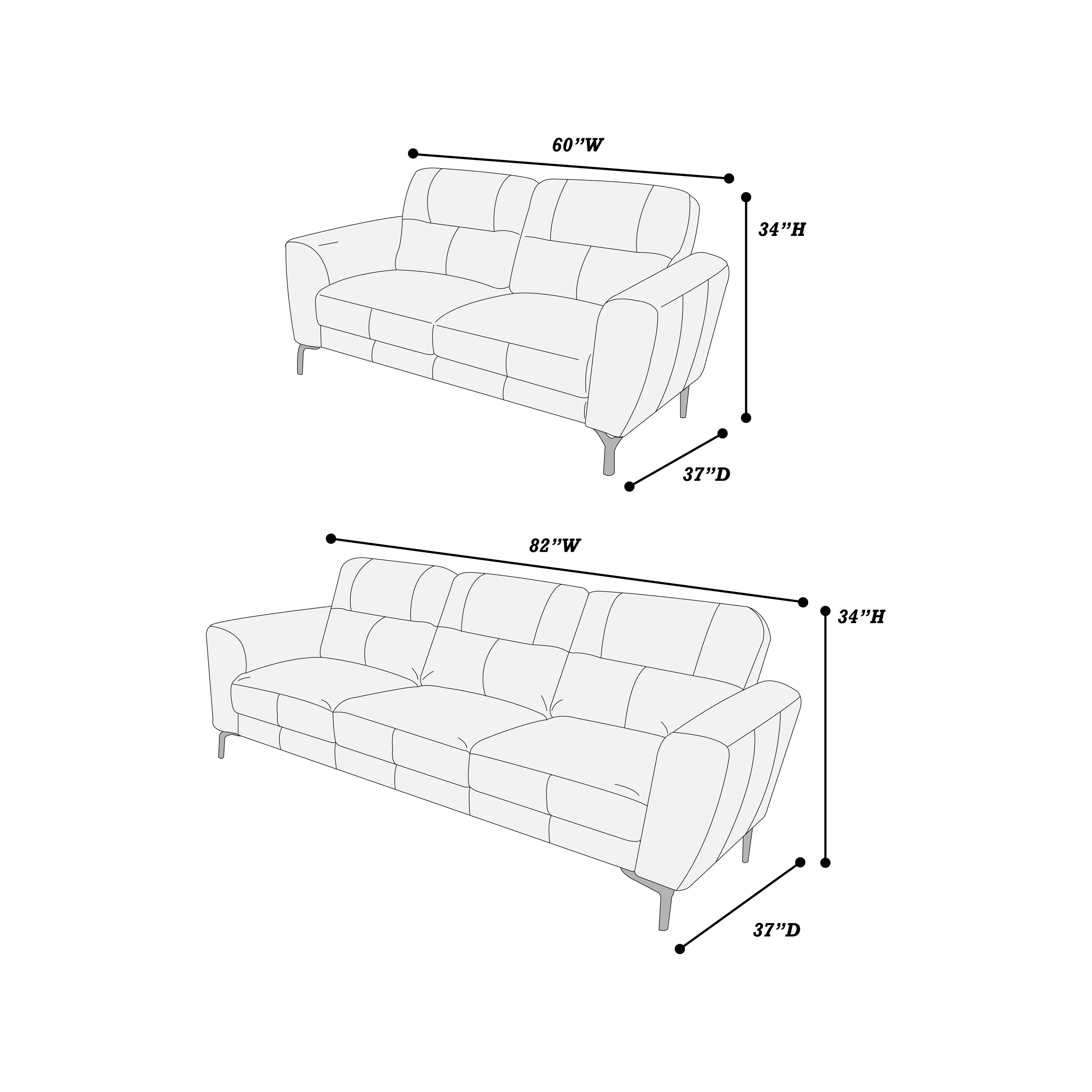 2-Piece Sofa Set || F8419 / F8420