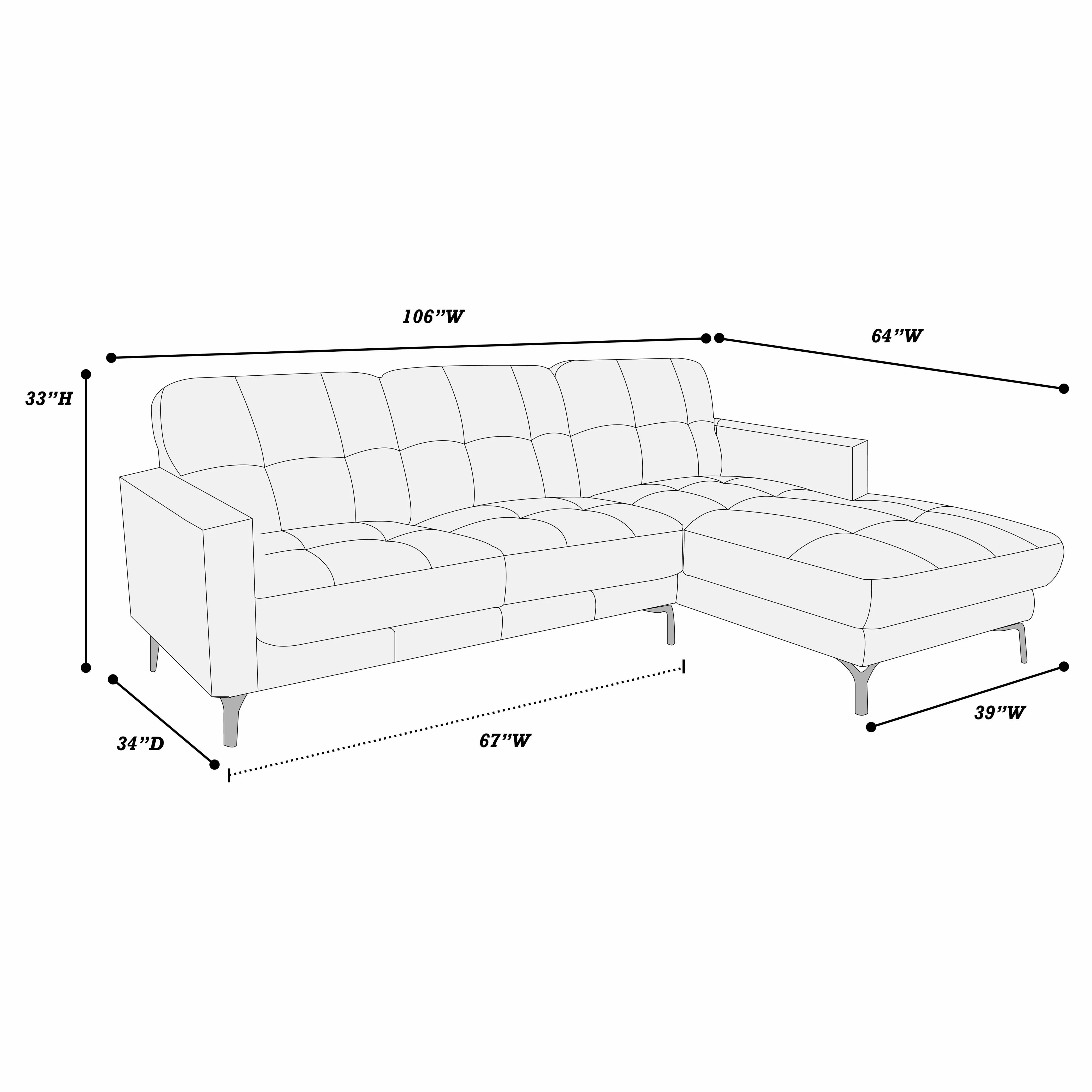 2-Piece Sectional Set || F8423/ F8424