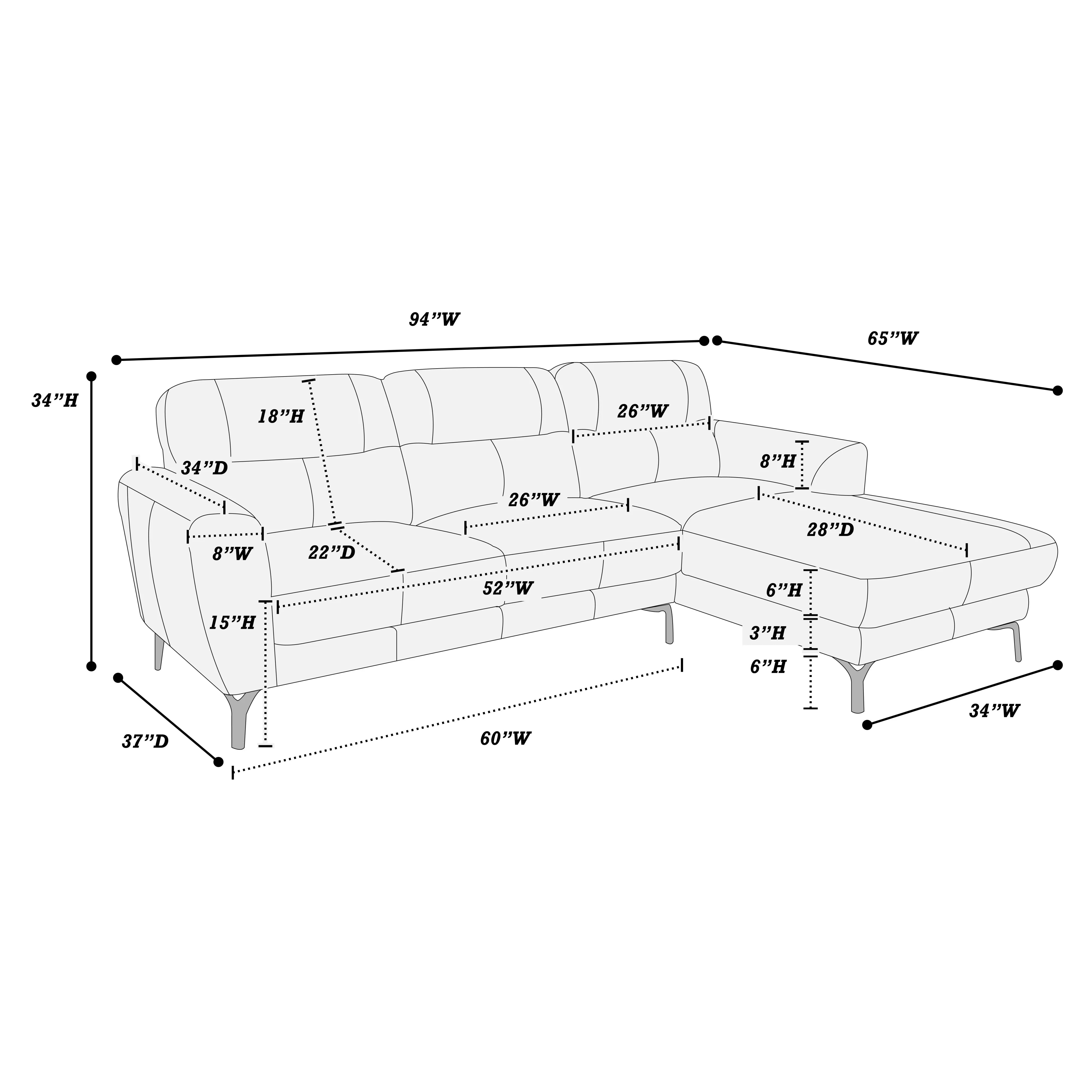 2-Piece Sectional Set || F8425/ F8426