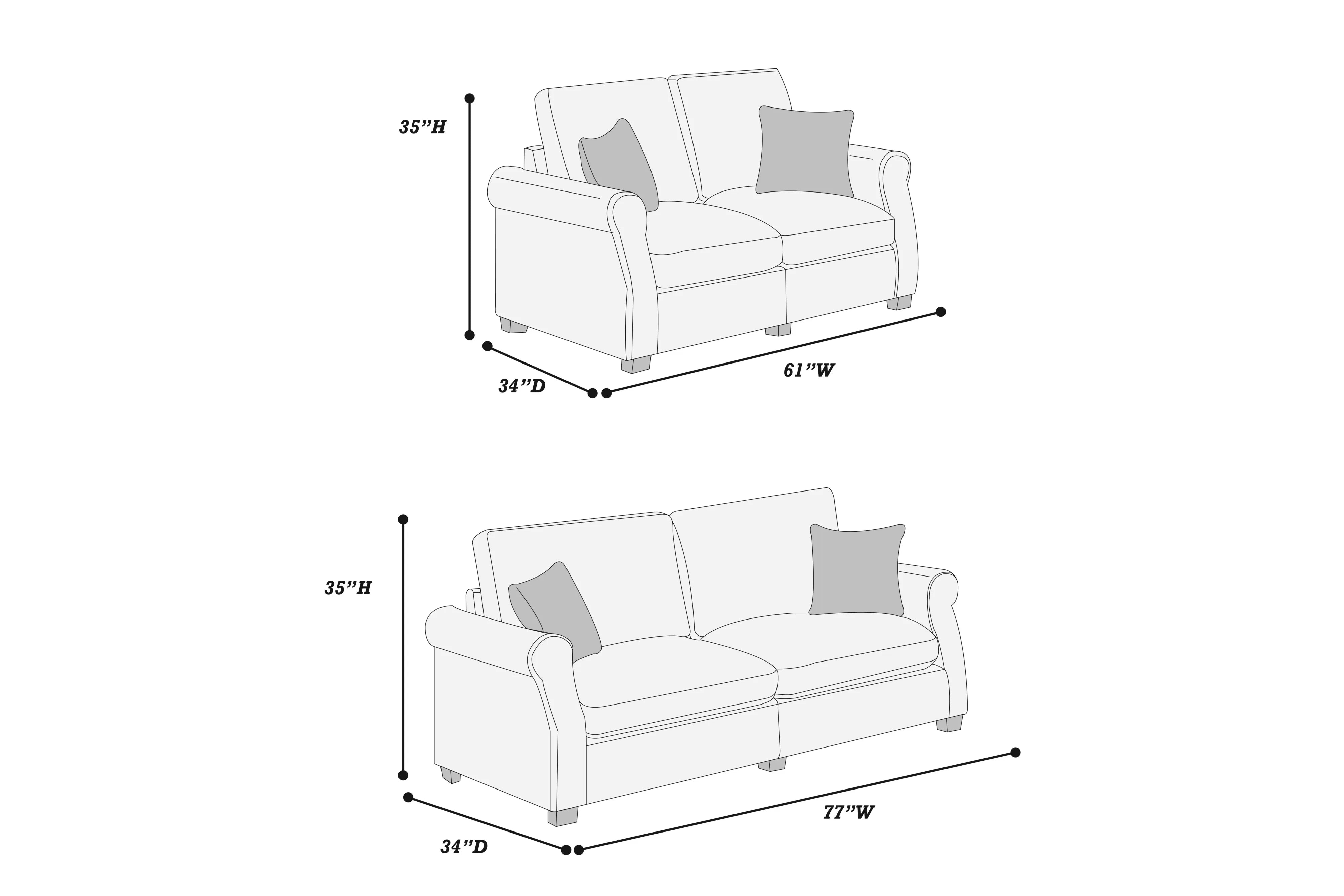 2-Piece Sofa Set || F8429/ F8430 / F8499