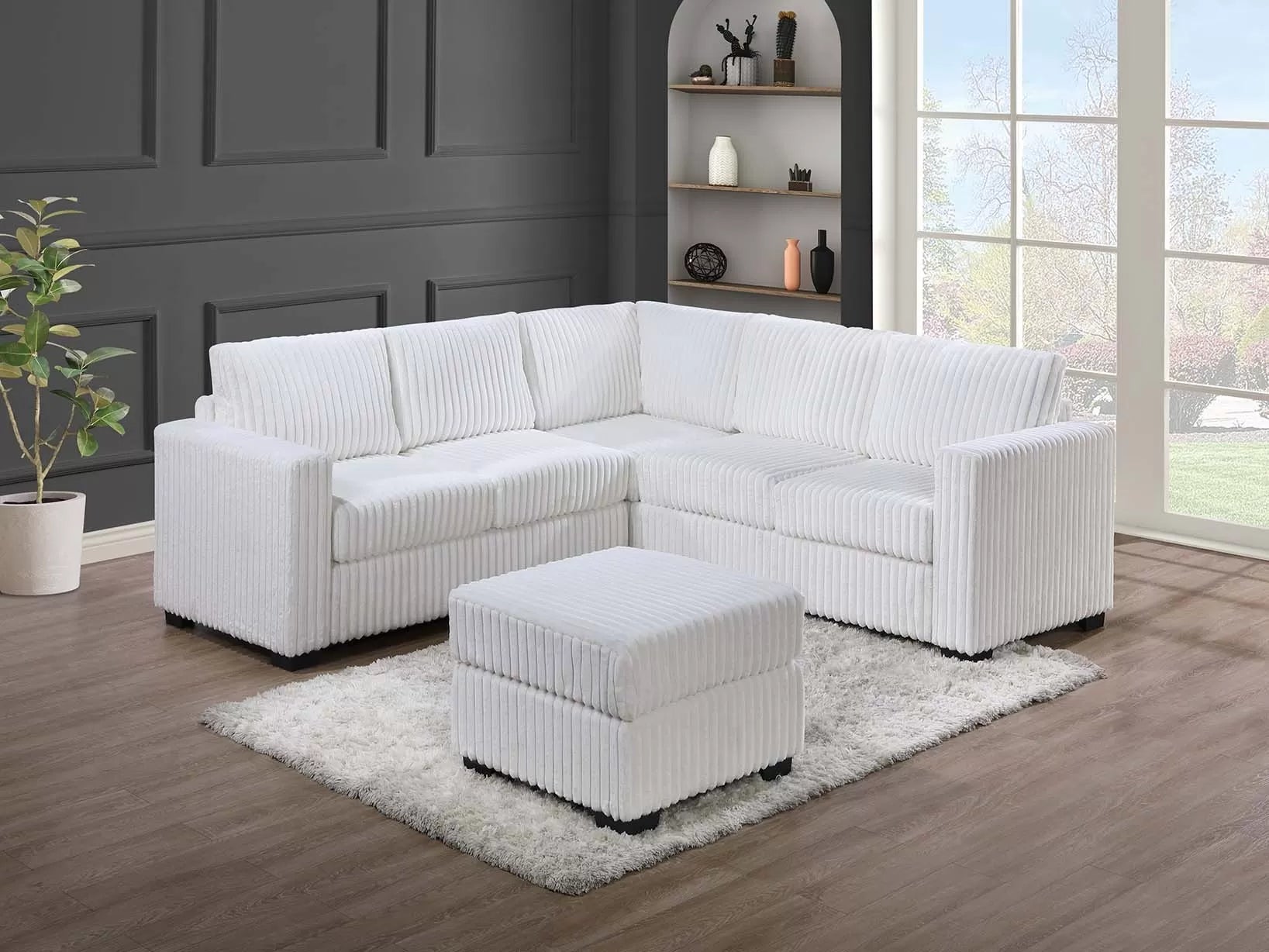 4-Piece Sectional Set W/ Ottoman ||  F8463 / F8464