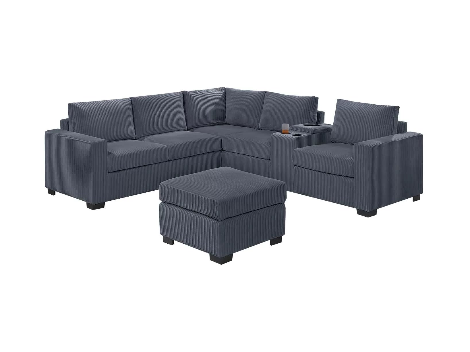4-Piece Sectional Set W/ Ottoman ||  F8467 / F8468/ F8344/ F8345