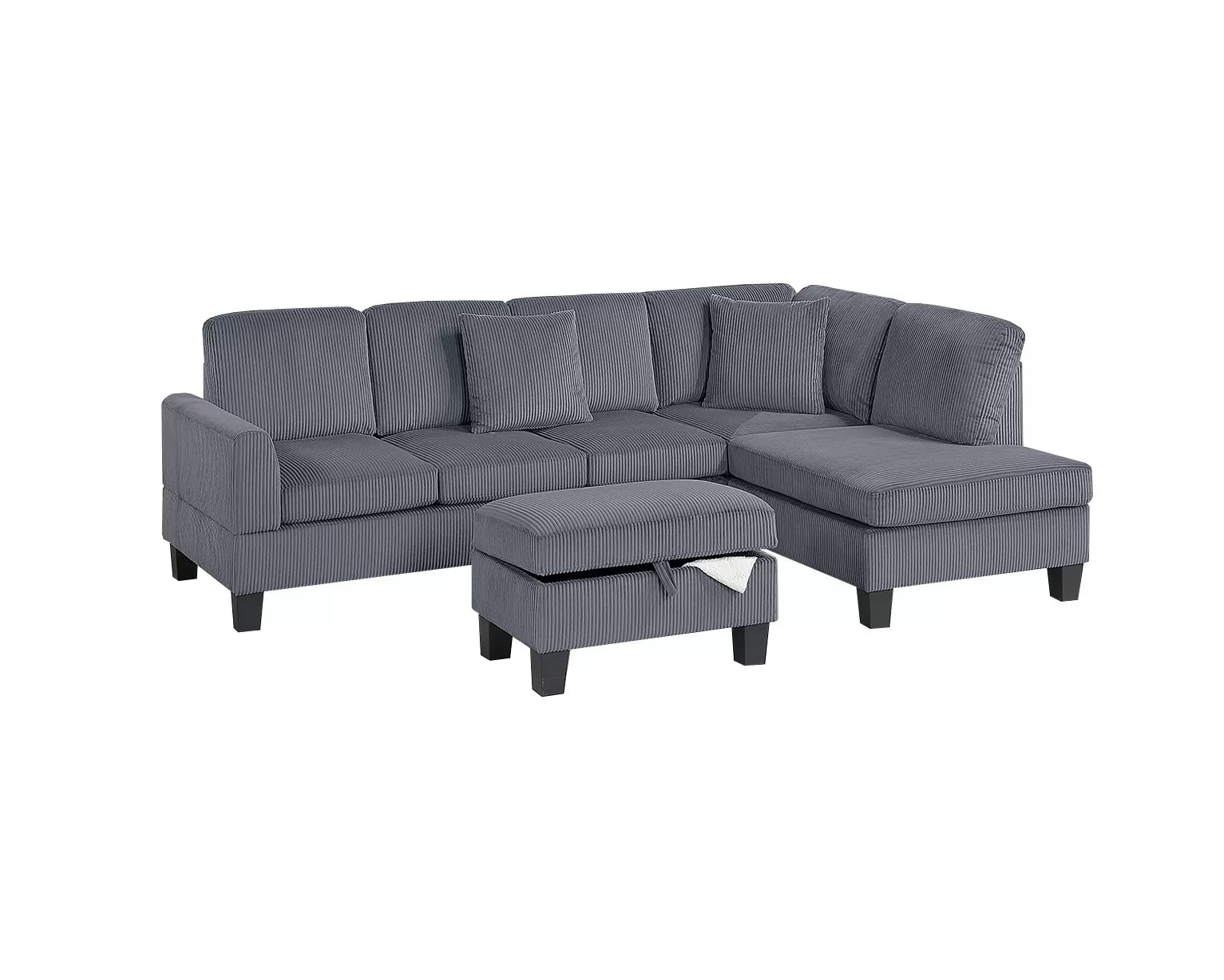 3-Piece Sectional Set W/ Ottoman ||  F8473 / F8474