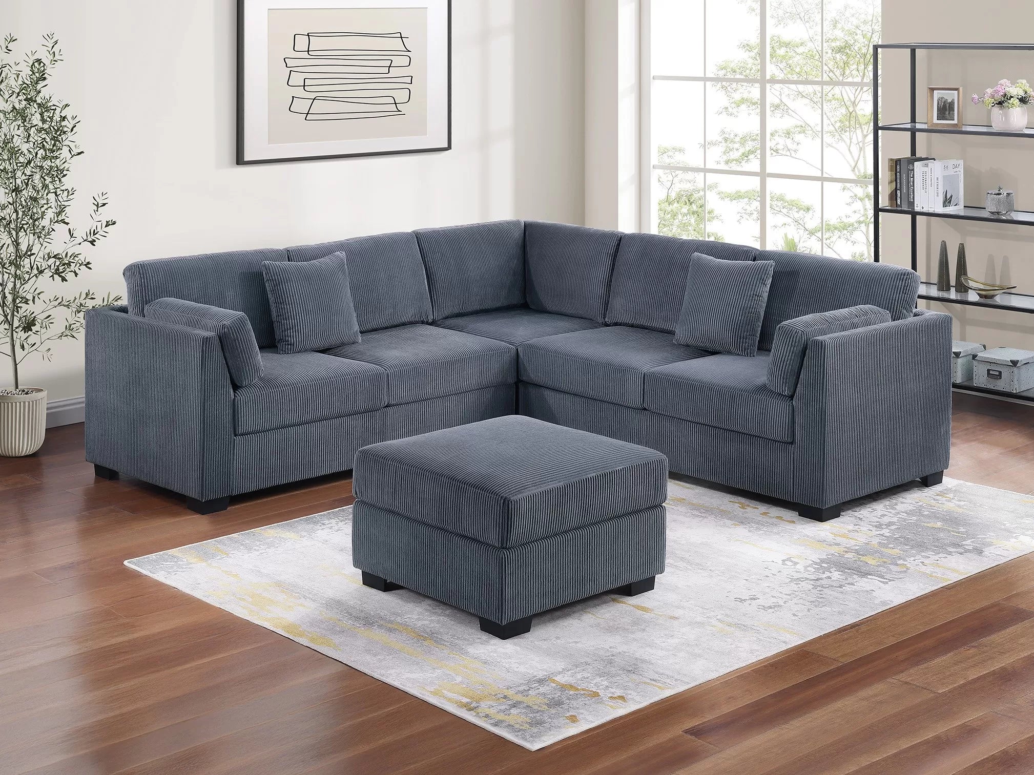 4-Piece Sectional Set W/ Ottoman ||  F8479 / F8480