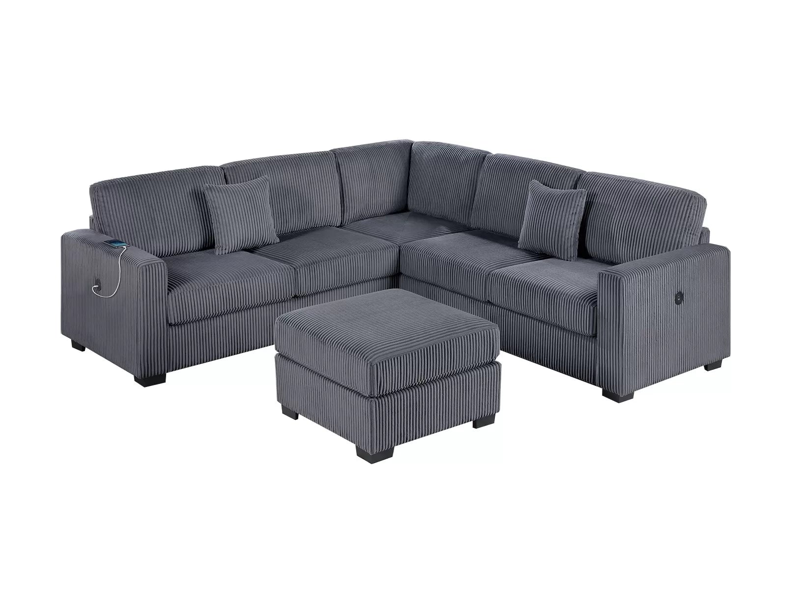 4-Piece Sectional Set W/ Ottoman || F8489 / F8490