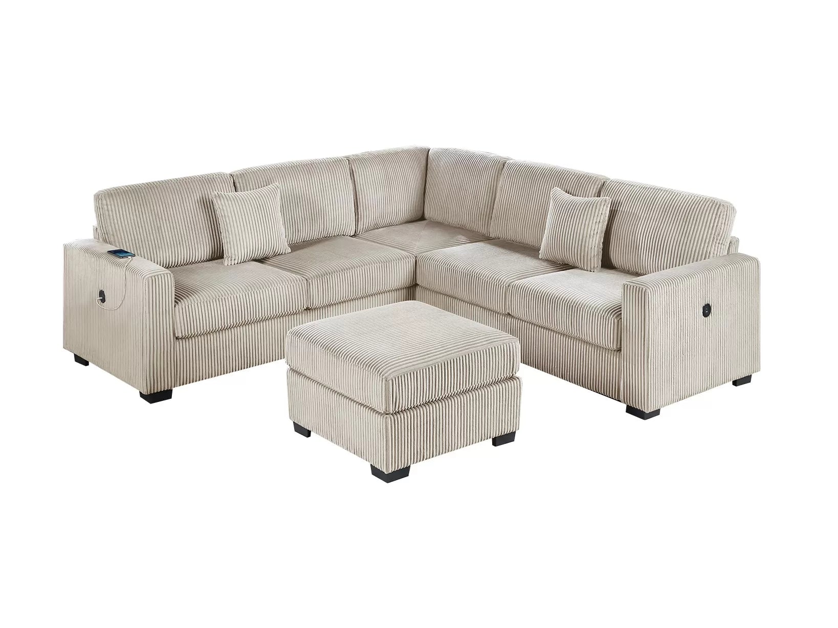 4-Piece Sectional Set W/ Ottoman || F8489 / F8490