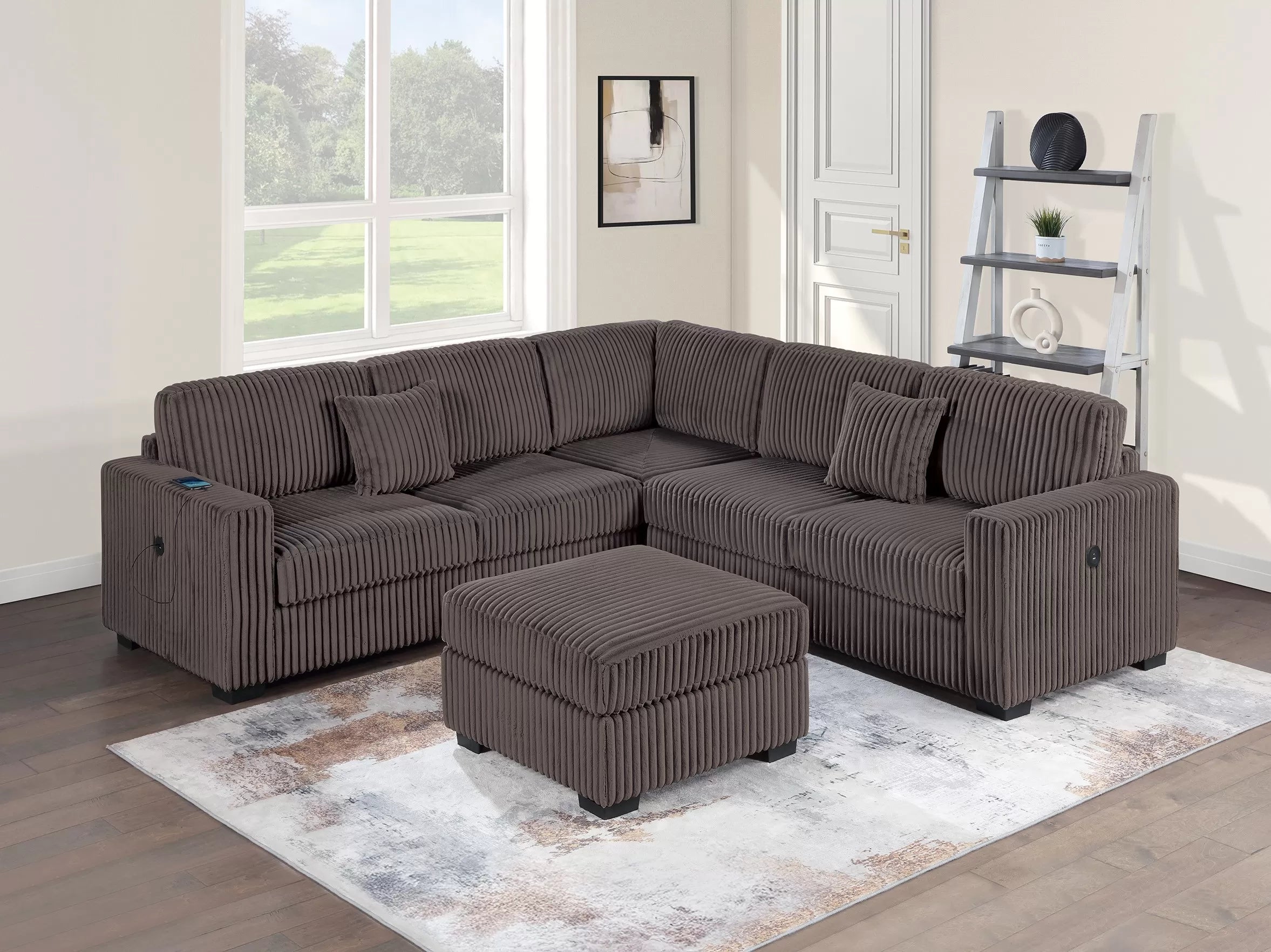 4-Piece Sectional Set W/ Ottoman || F8491 / F8492